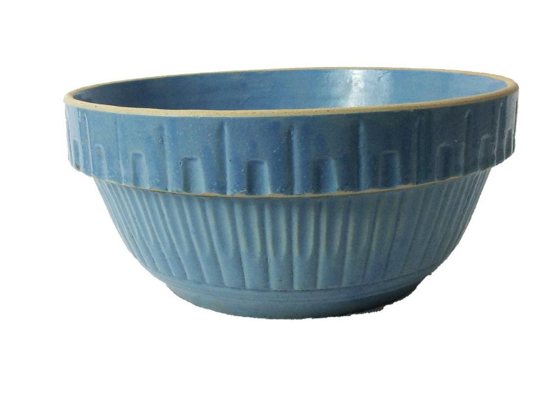 Antique Primitive Stoneware Mixing Bowl (1 of 5)