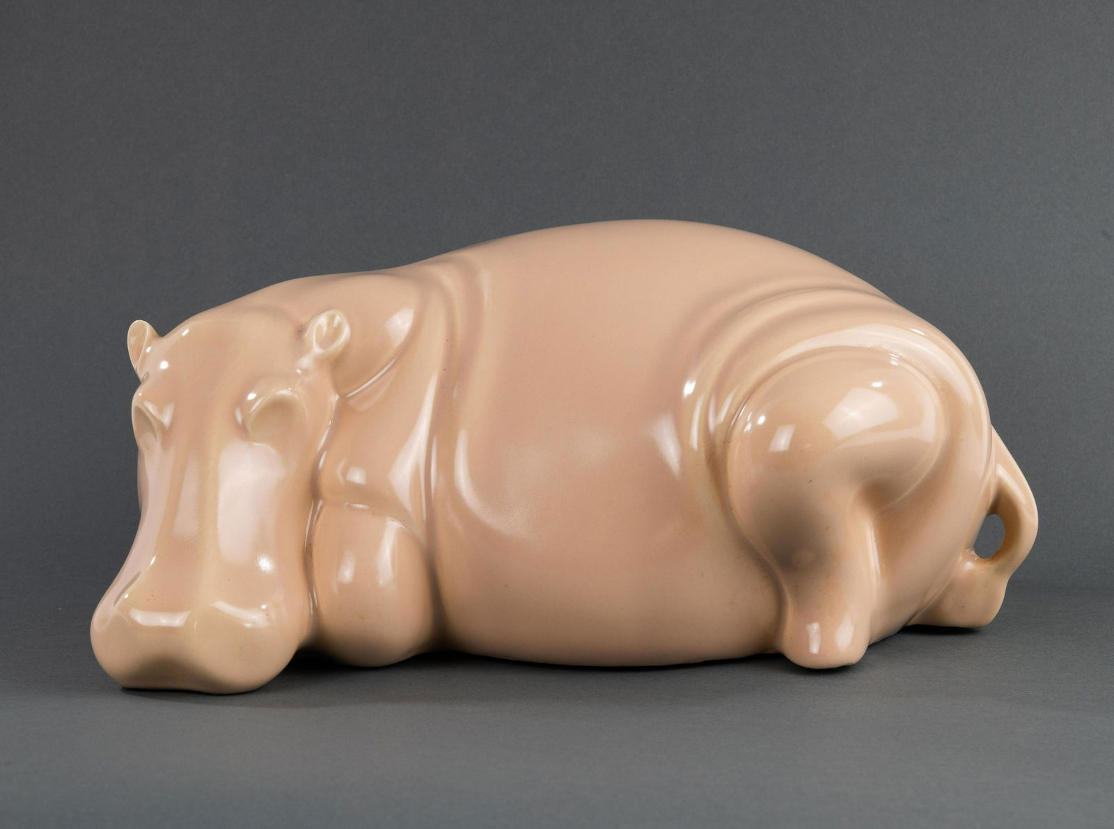 Signed Jaru Modern Art Deco Rare Hippopotamus Sculpture (1 of 8)