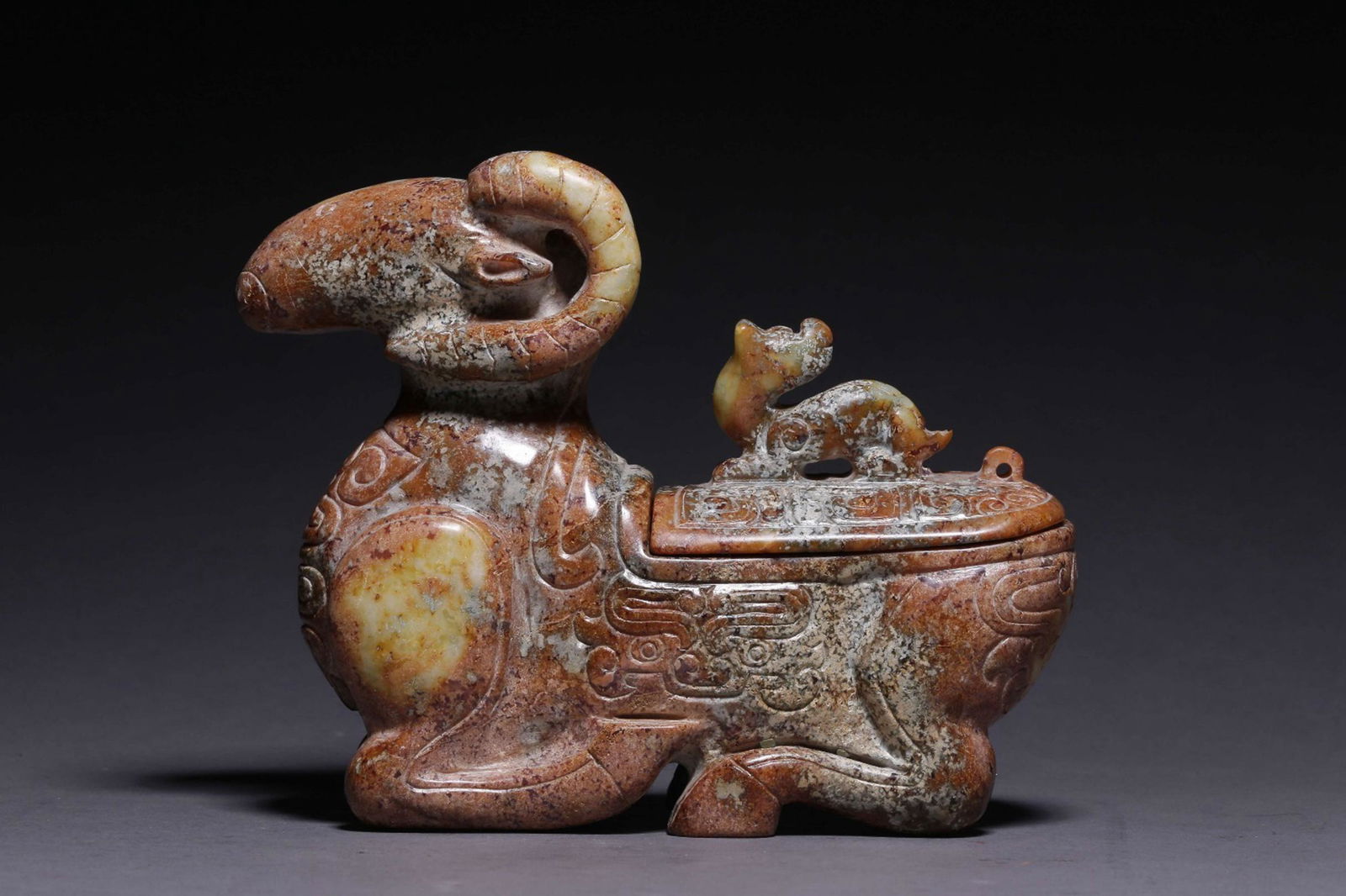 Warring States Period and Wudi Period of Han Dynasty,: Warring States Period and Wudi Period of Han Dynasty, Antique Jade statue | Height 13.5cm, Length 17cm, Width 6cm, Weight 1435g | All measurements are approximate