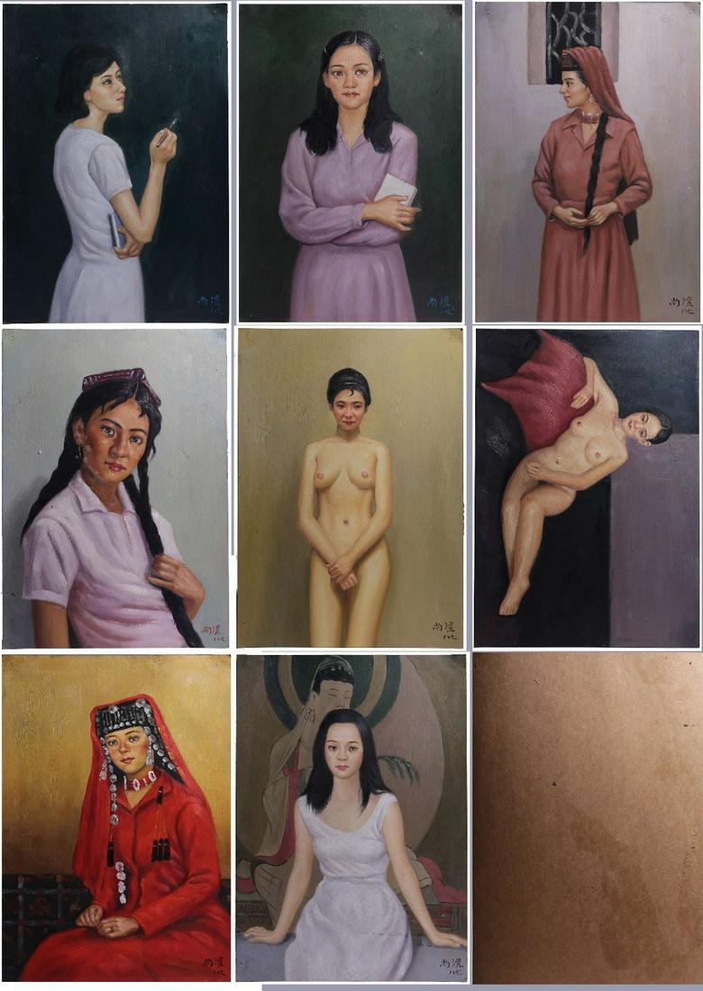 Modern times, "Jin Shangyi" Characters Oil Painting: Modern times, "Jin Shangyi" Characters Oil Painting Album | Length 42cm , Width 30cm | All measurements are approximate