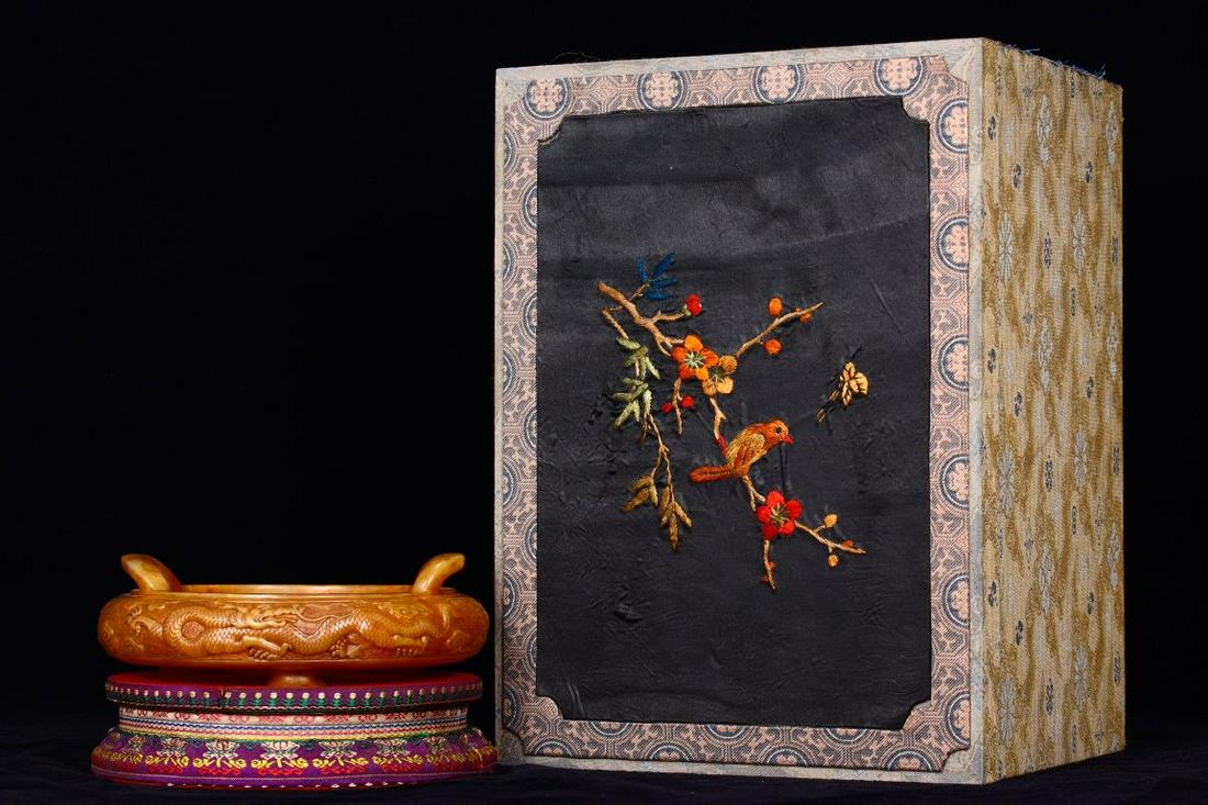 Qing Dynasty - Tianhuang Stone 'Dragon' Incense Burner (1 of 9)