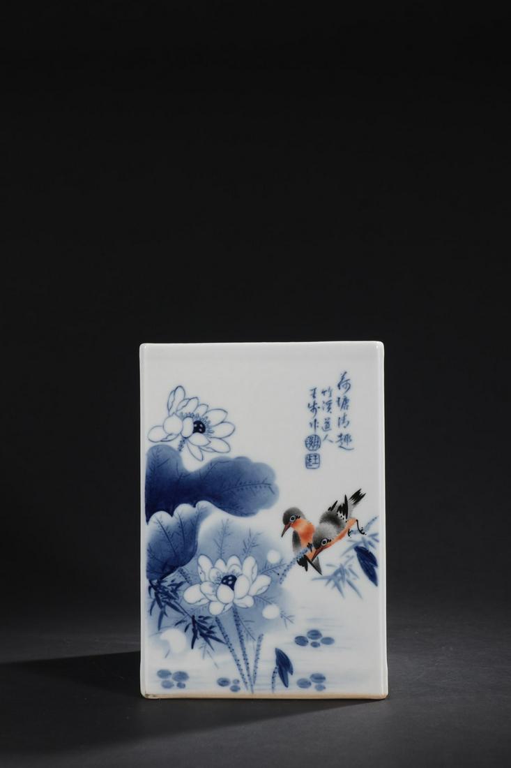 Republic of China - Blue White Flower & Bird Square (1 of 9)
