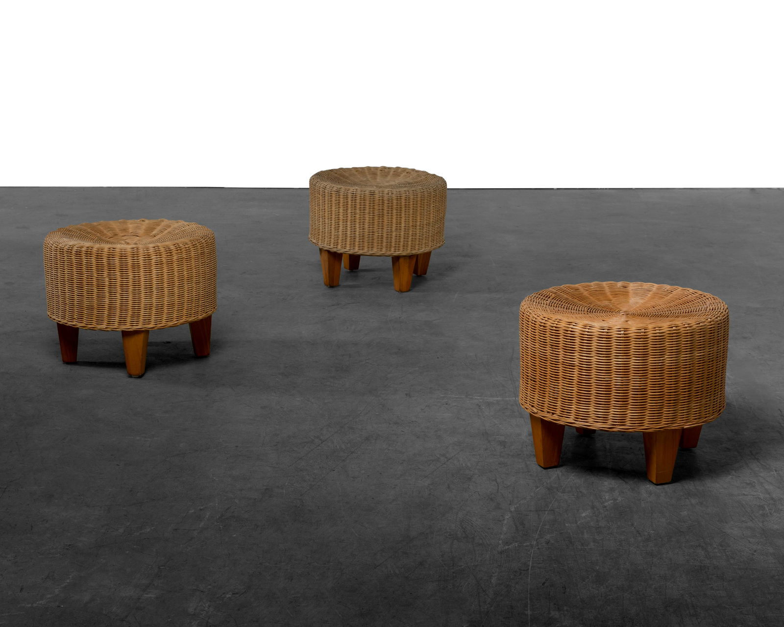 Wicker Ottomans (1 of 3)