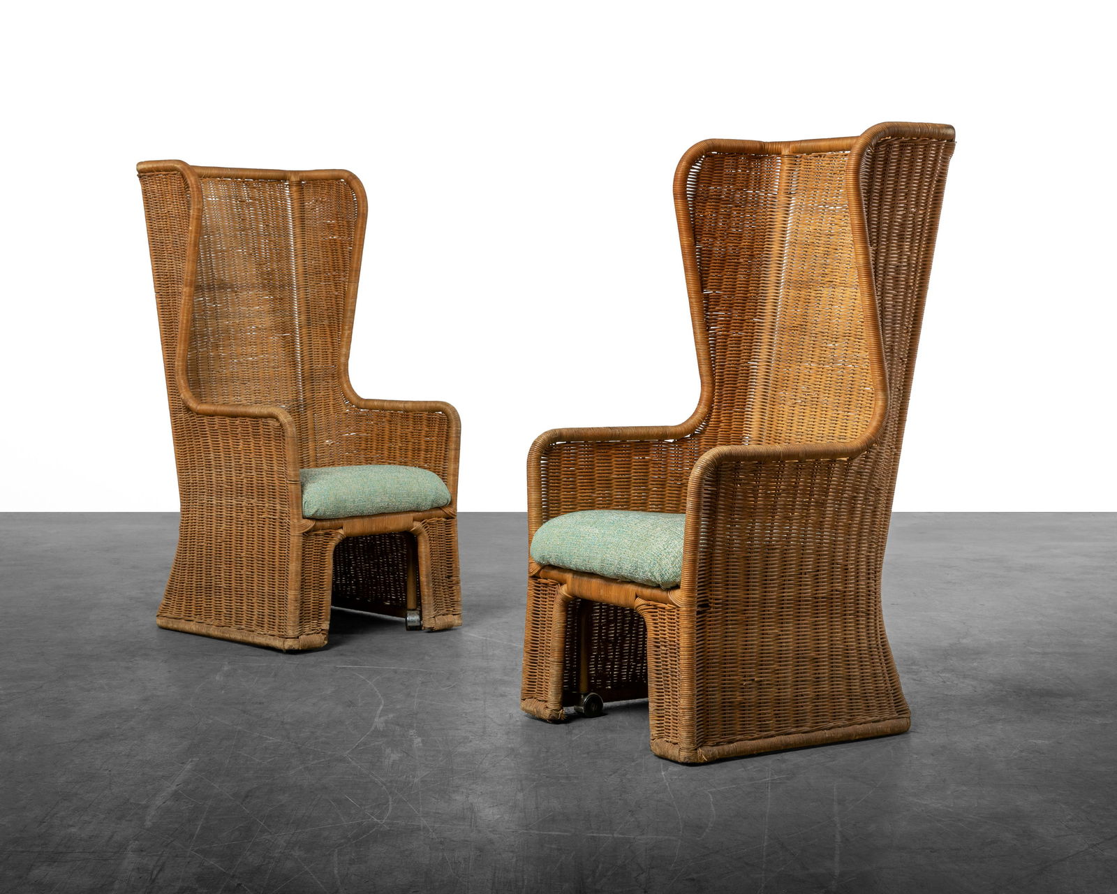 Wicker Wingback Chairs (1 of 5)