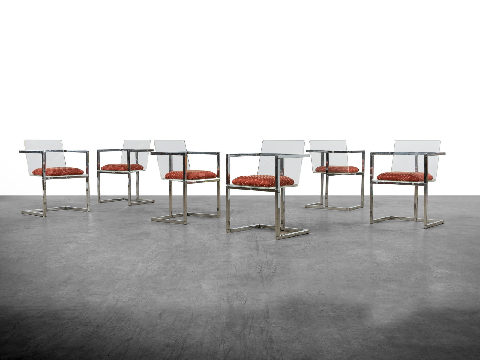 Lucite & Chrome Dining Chairs (1 of 5)