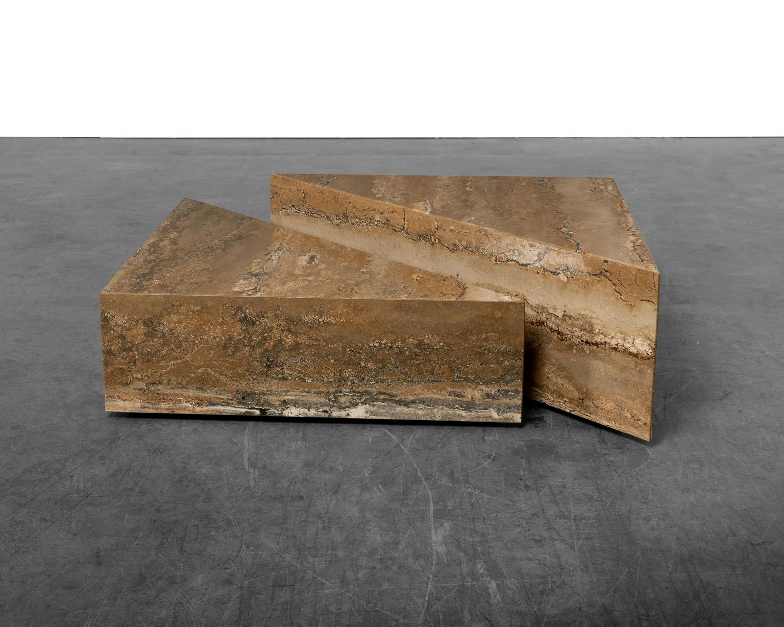 Modernist Two Part Marble Coffee Table (1 of 7)