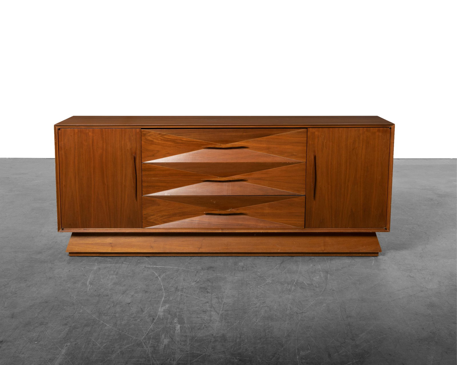 Walnut Faceted Dresser (1 of 6)