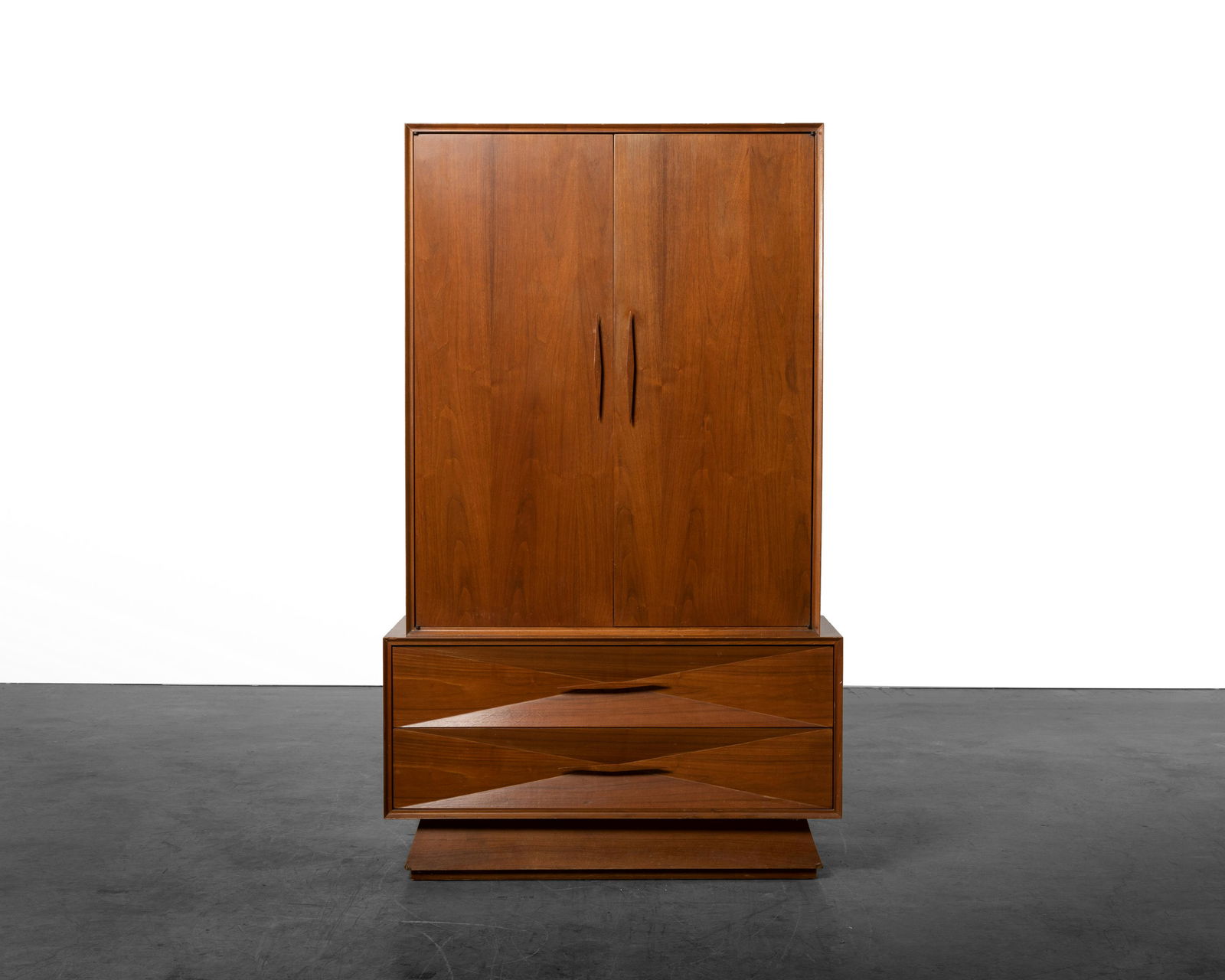 Walnut Faceted Chifferobe (1 of 5)