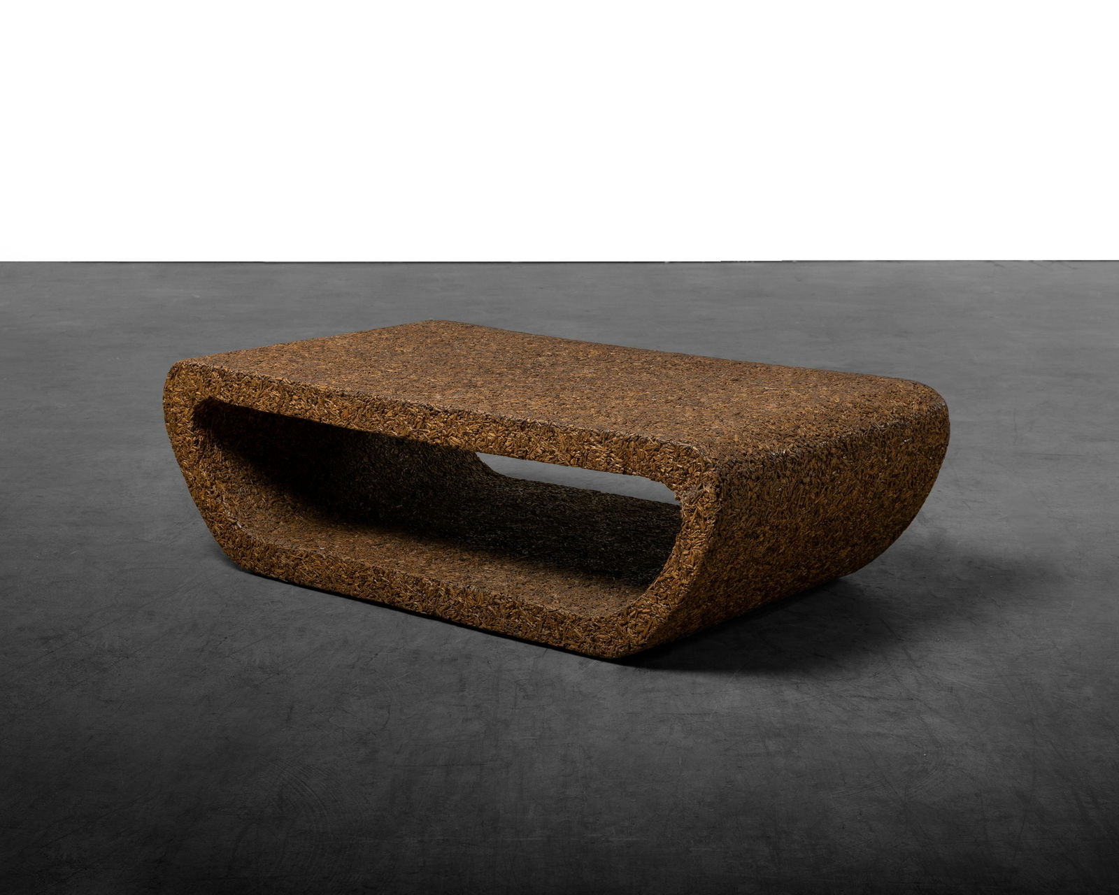 Chipped Wood Molded Coffee Table (1 of 4)