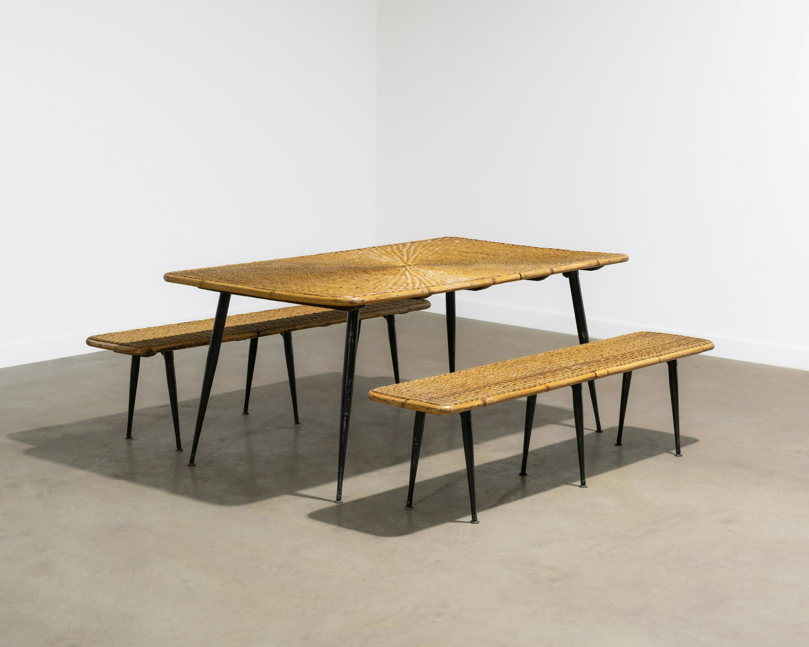 Calif-Asia Wicker Table & Benches (1 of 6)