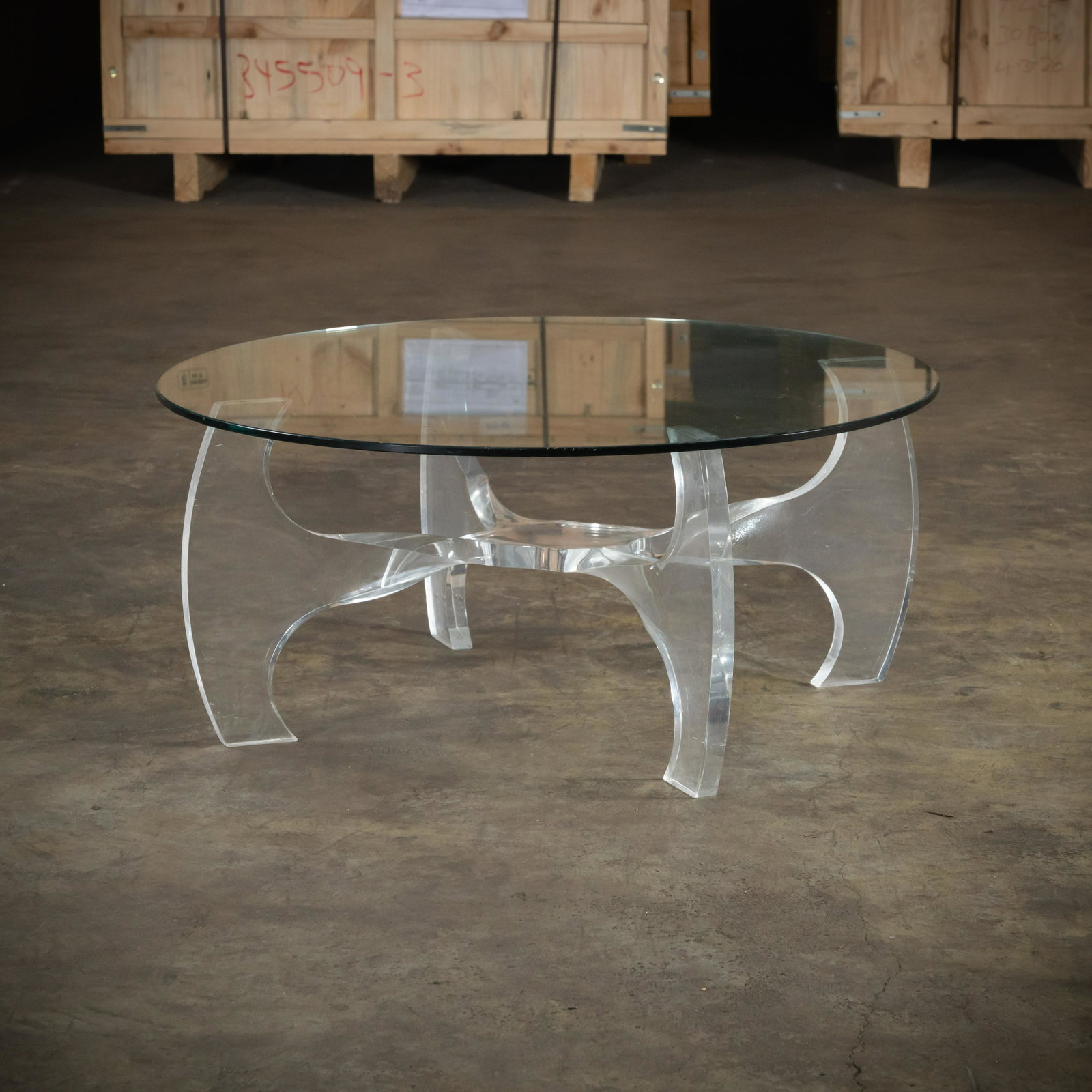 Lucite Propeller Coffee Table (1 of 3)