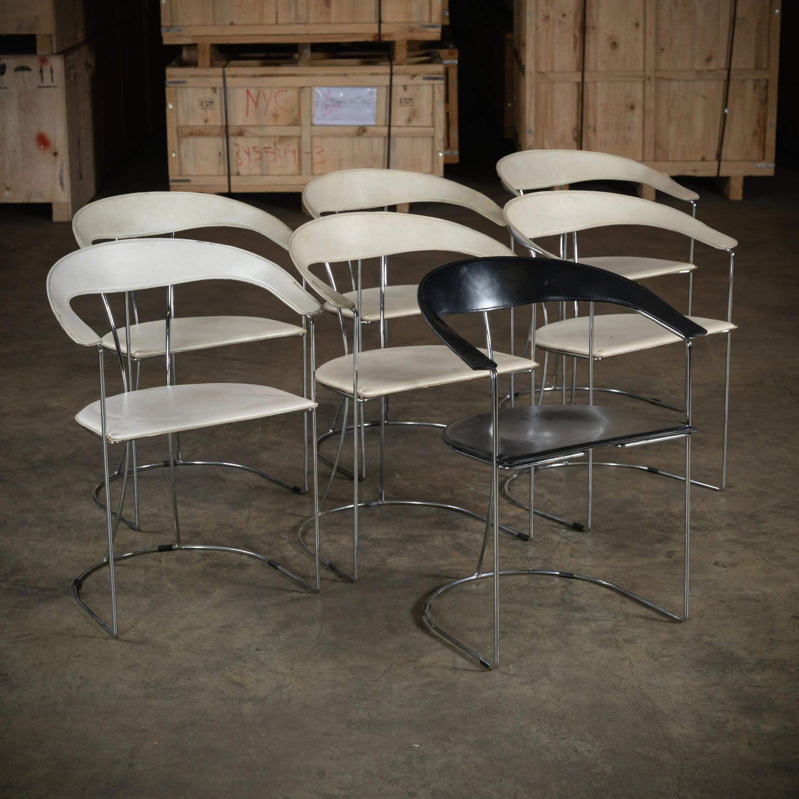 Chrome & Leather Chairs - Seven (1 of 5)