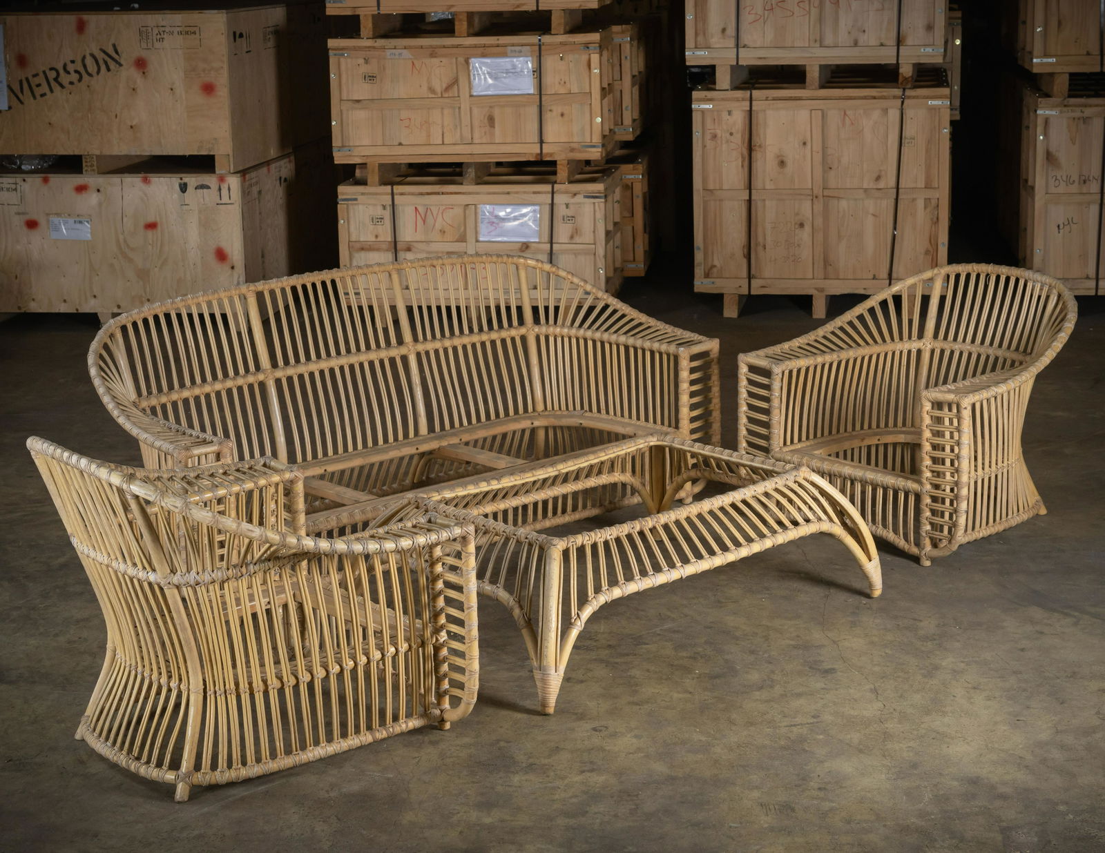 Ficks Reed Rattan Patio Set (1 of 4)