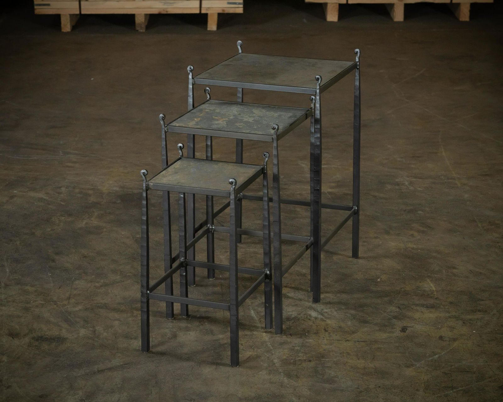 Slate & Iron Nesting Tables (1 of 3)