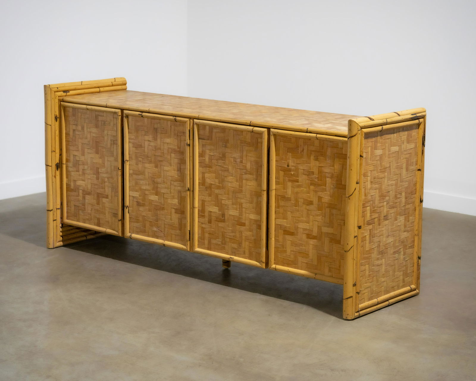 Woven Rattan Credenza (1 of 8)
