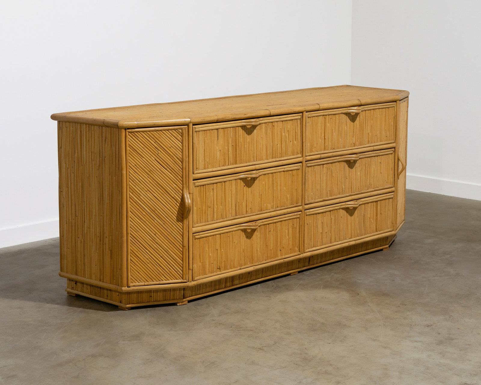 Pencil Rattan Credenza (1 of 7)