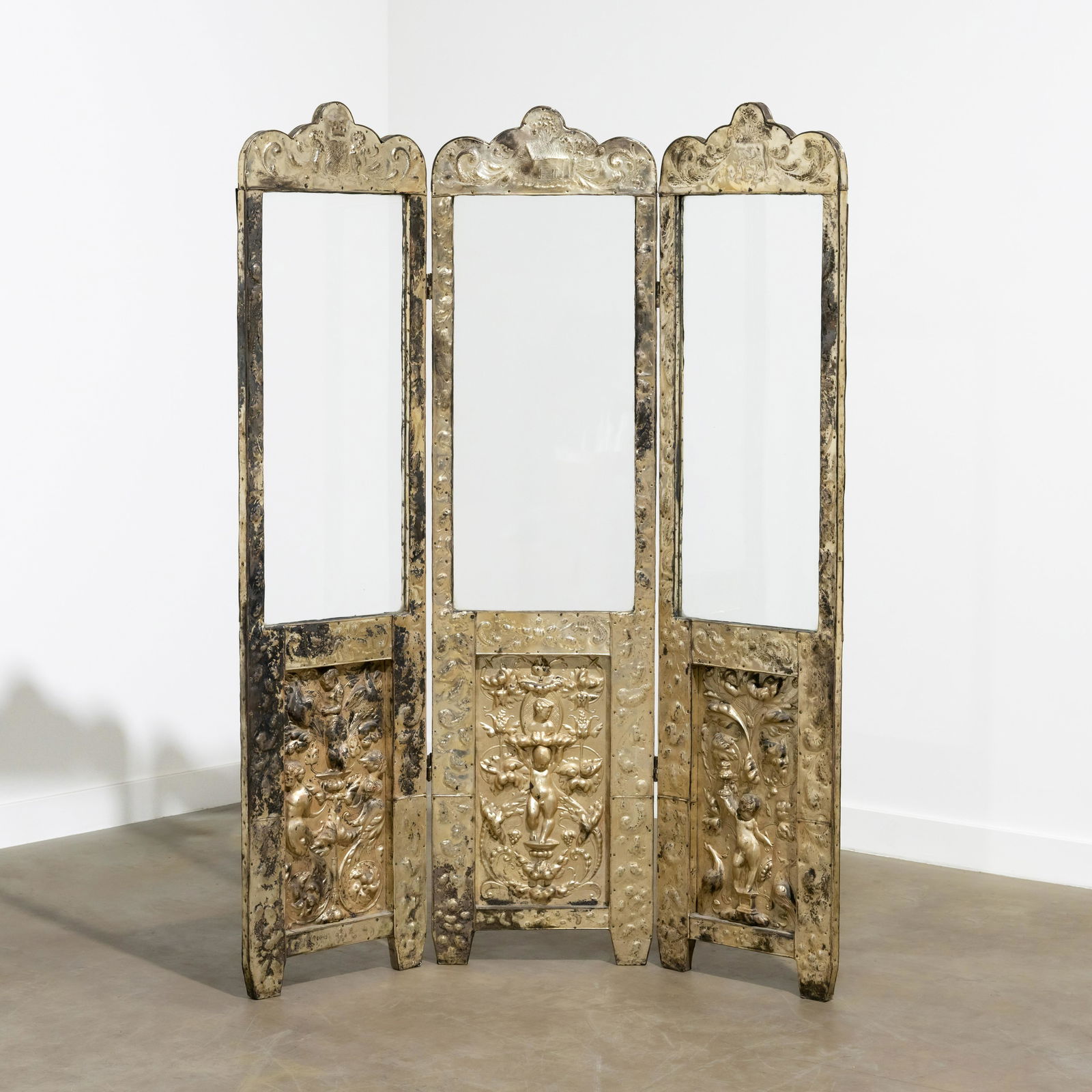 Silvered Three Panel Screen (1 of 8)