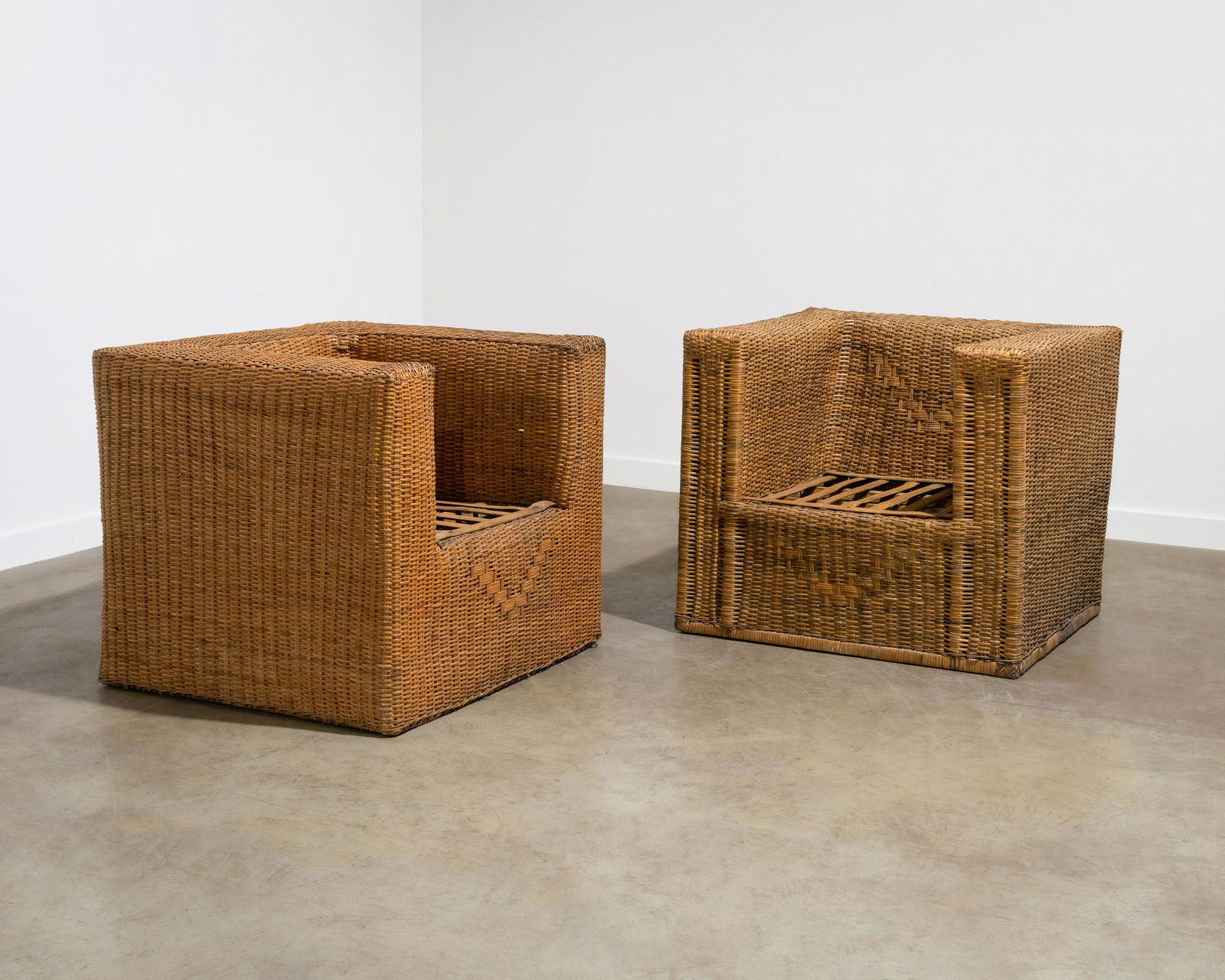 Wicker Club Chairs - Near Pair (1 of 5)