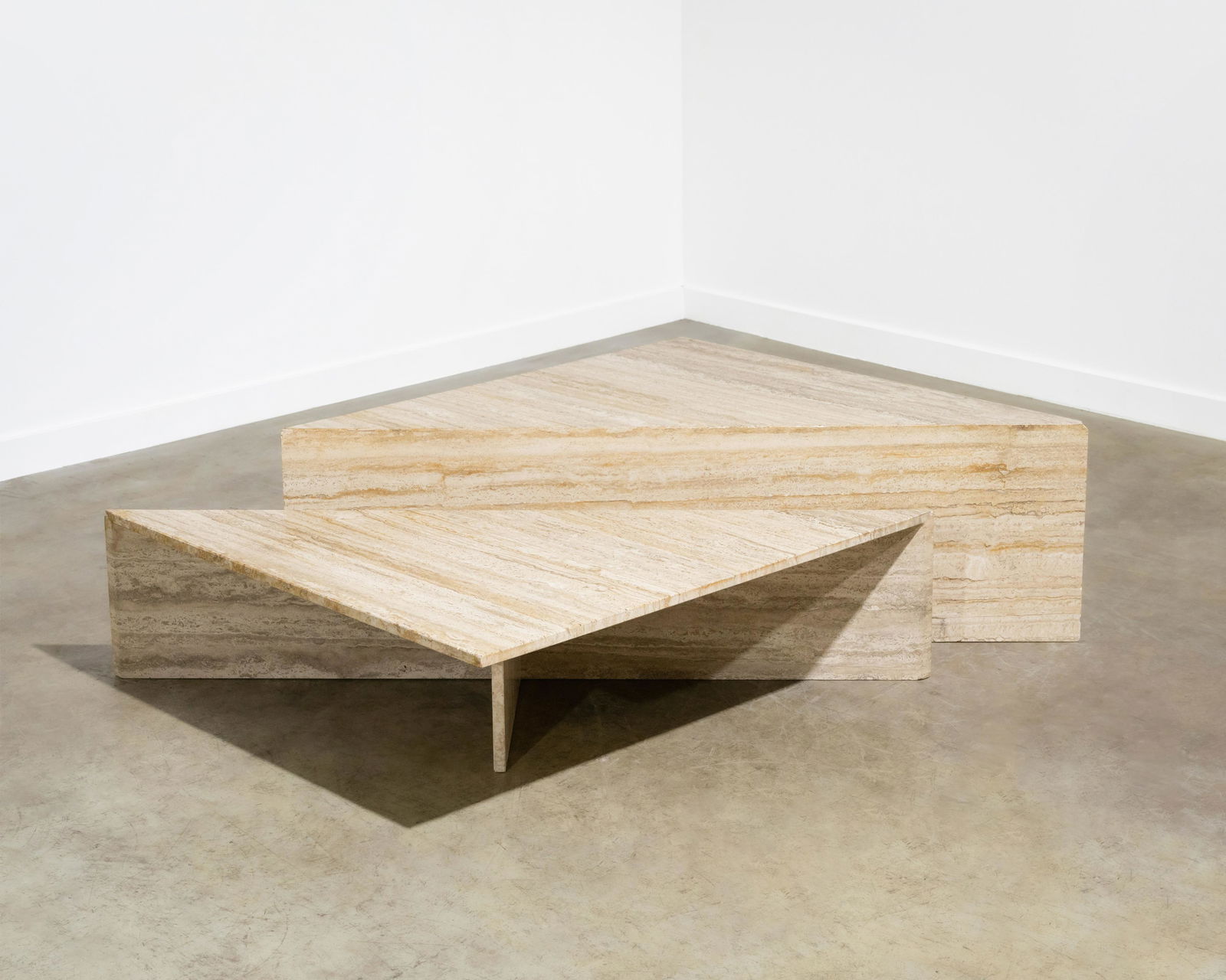 Modernist Travertine Coffee Table (1 of 9)