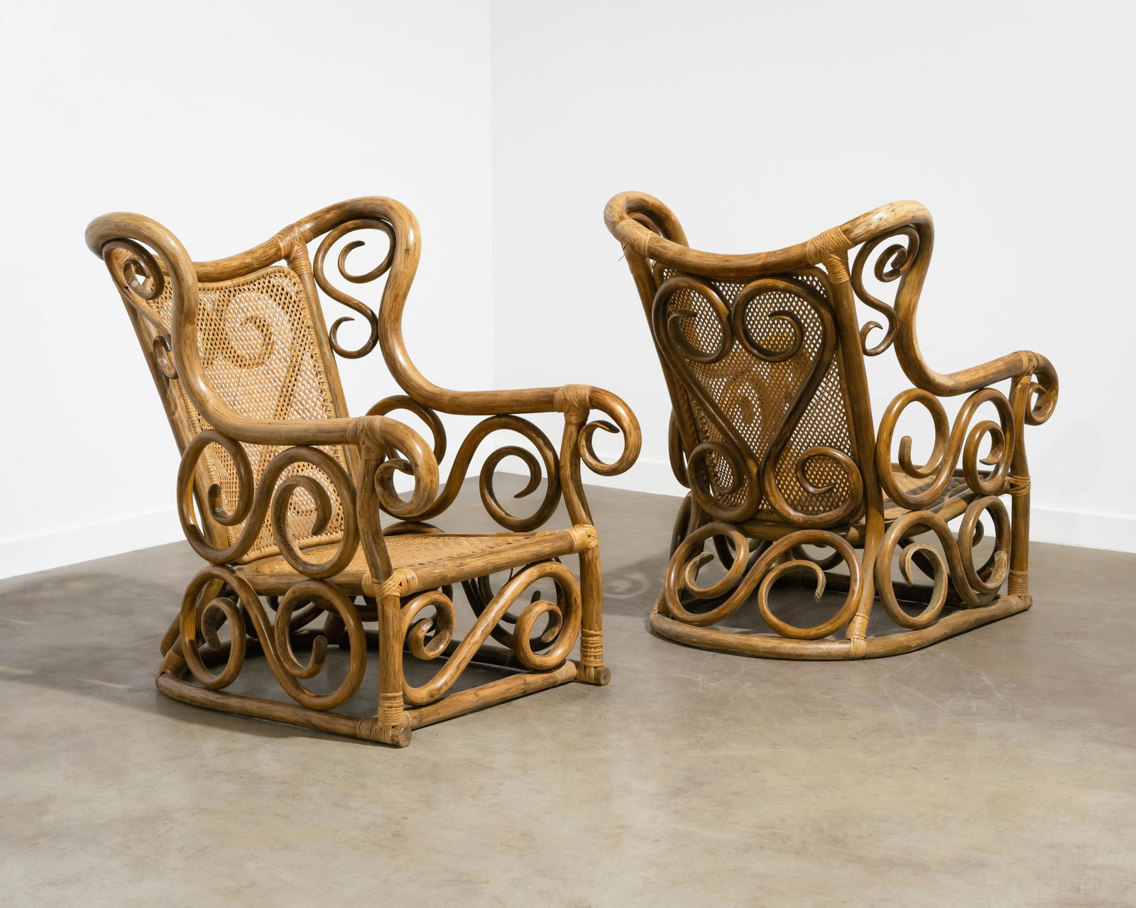 Bent Rattan Lounge Chairs (1 of 10)