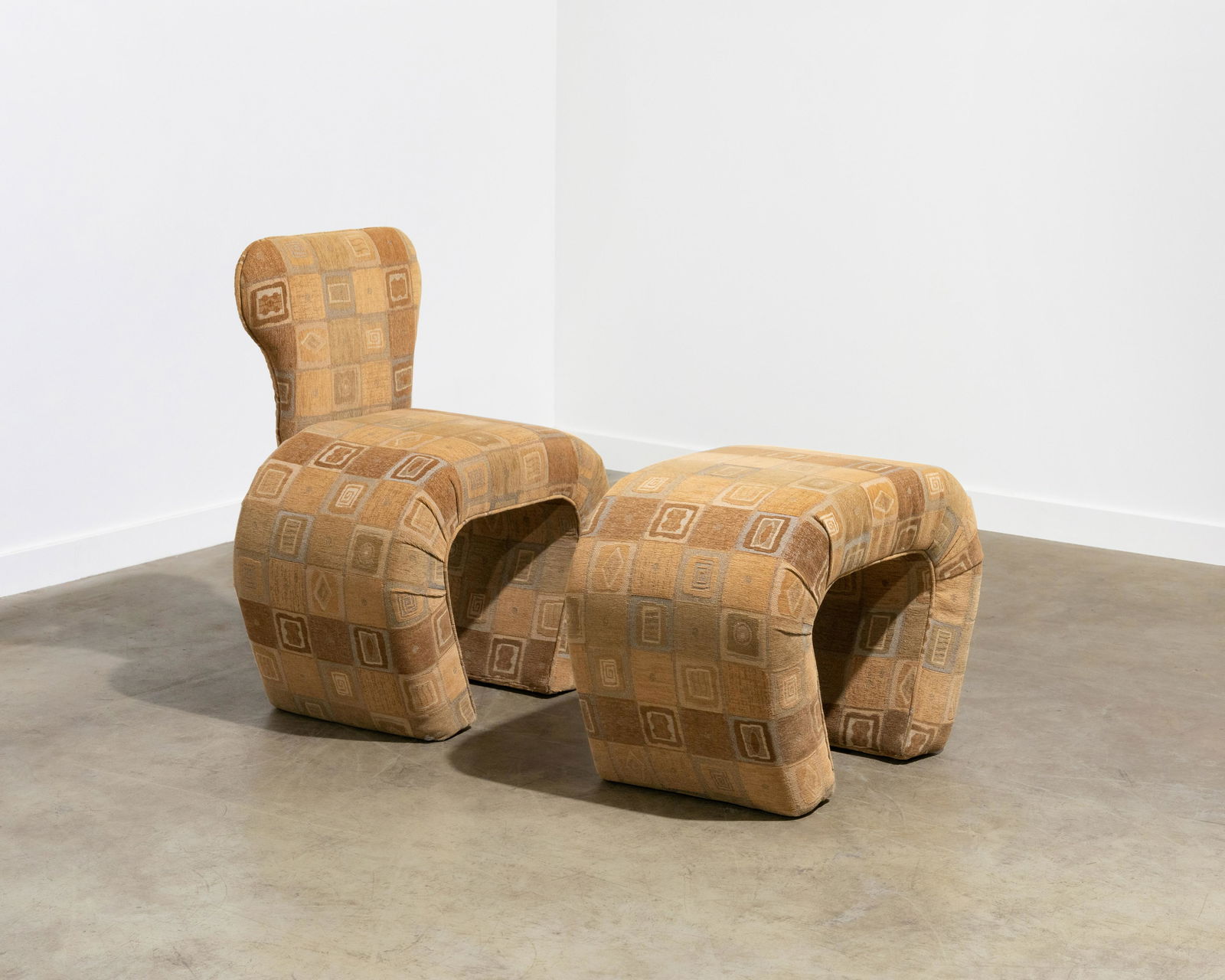 Waterfall Chair & Ottoman (1 of 2)