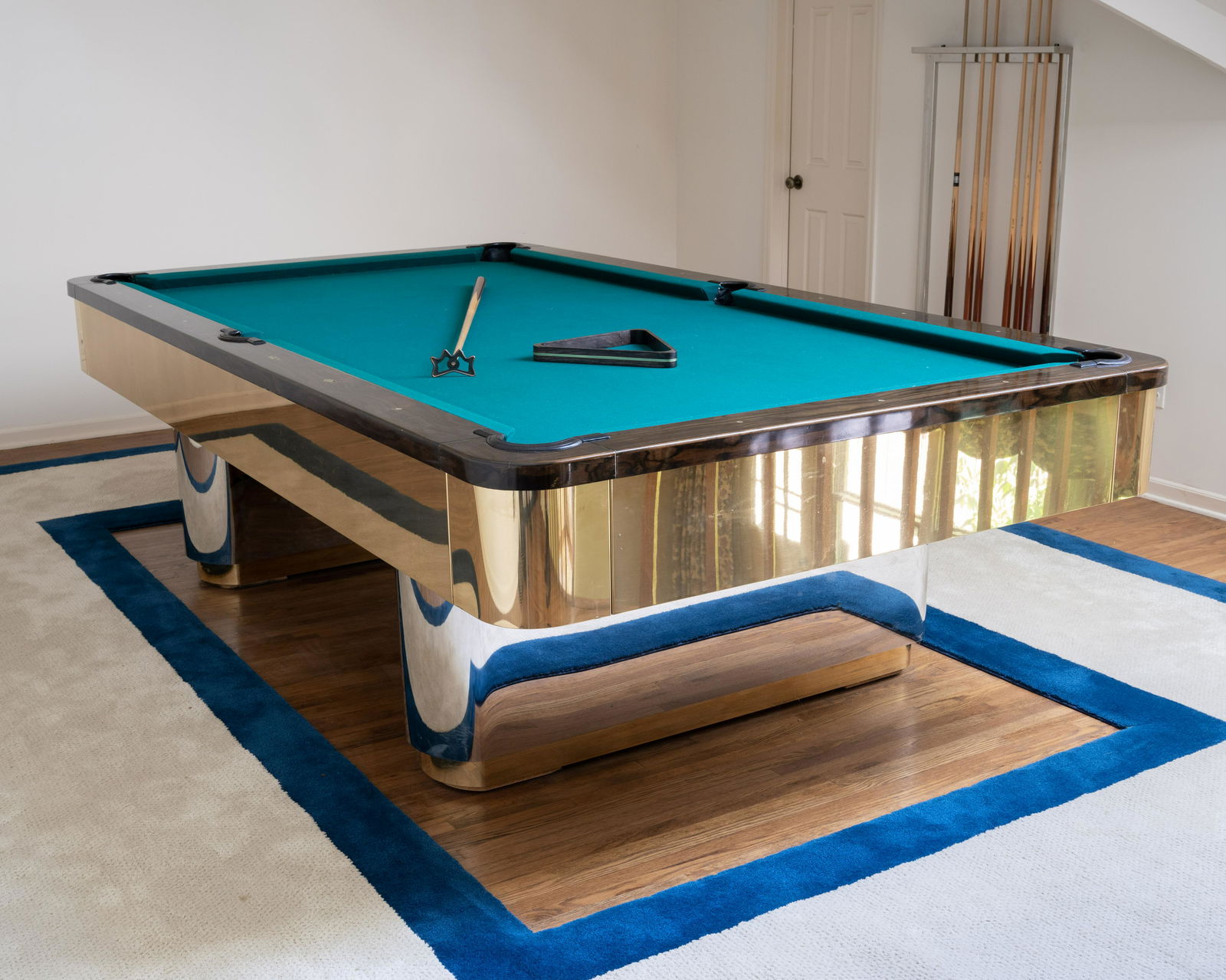 Brass & Chrome Billiards Table (9 Feet) (1 of 9)