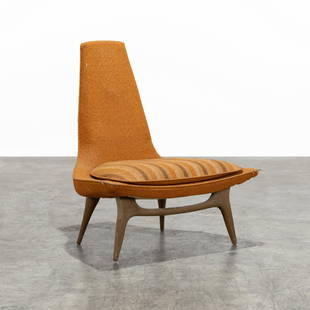 Karpen of California - Chair: A single lounge chair by Karpen of California. 39 x 35.5 x 32 . All measurements are in inches.