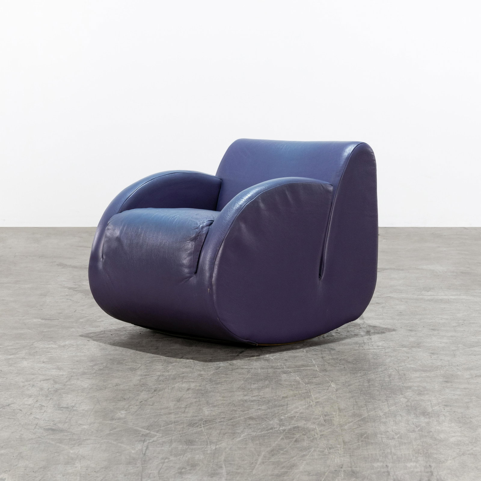 Vladimir Kagan - Rockstar Chair: Vladimir Kagan for "Rockstar" rocking lounge chair for American Leather. 27.5 x 27 x 33.5 . All measurements are in inches.