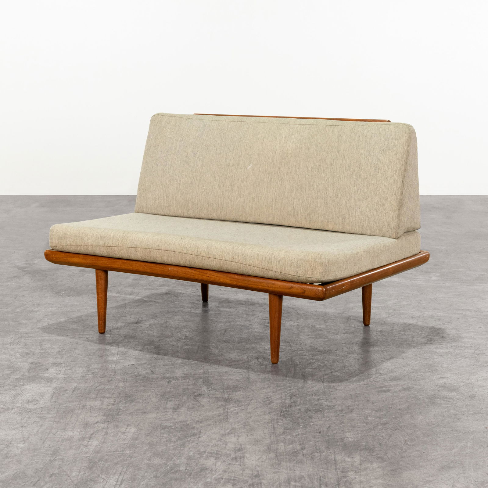 Peter Hvidt & Orla Molgaard-Nielsen - Loveseat: Peter Hvidt and Orla Molgaard-Nielsen "Minerva" loveseat. Without arms. 30.5 x 48 x 30 . All measurements are in inches.