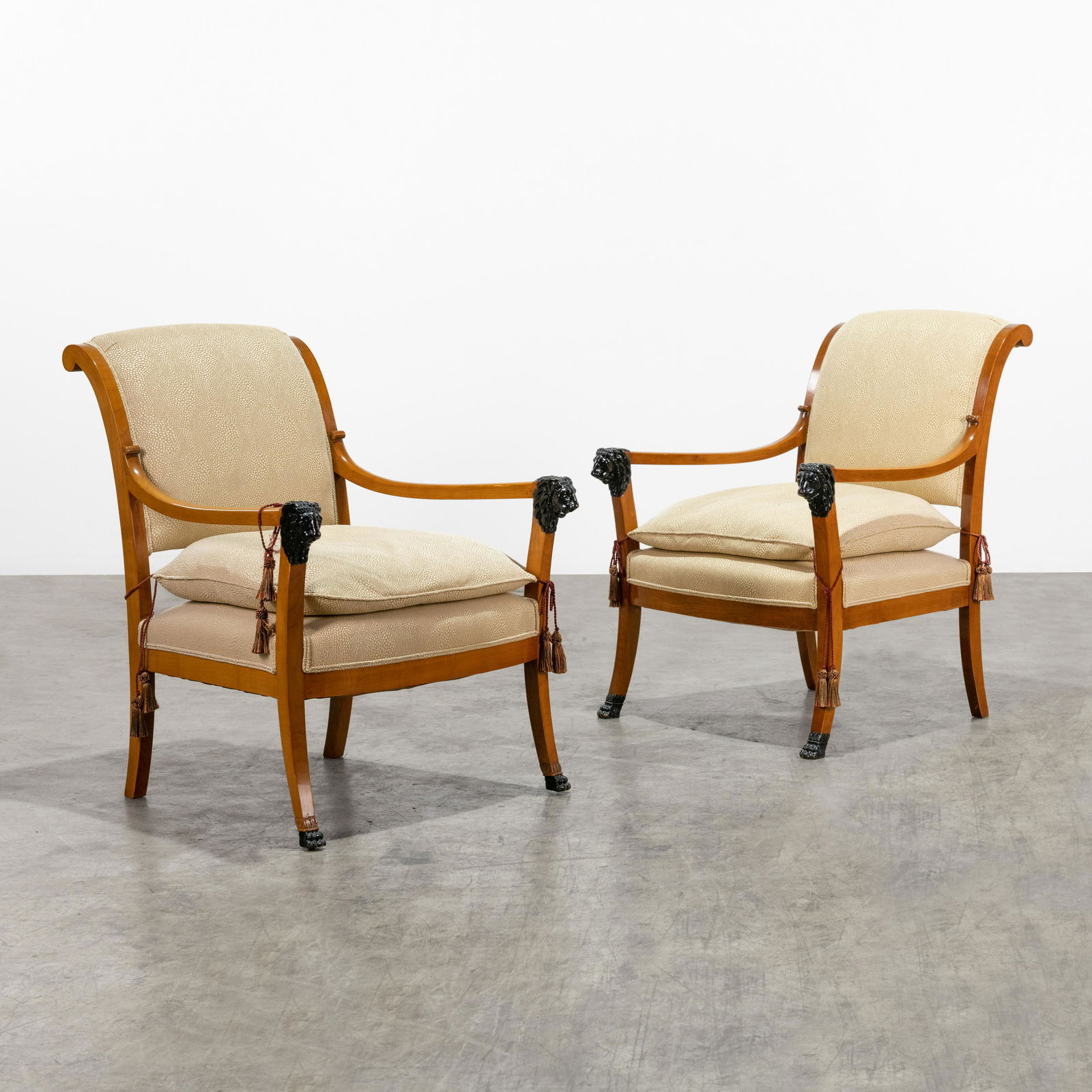 Biedermeier Style - Fruitwood Lounge Chairs (1 of 8)