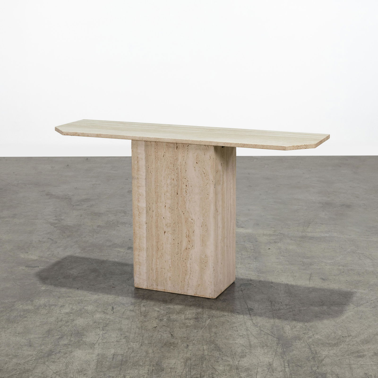 Italian Travertine Console Table (1 of 5)