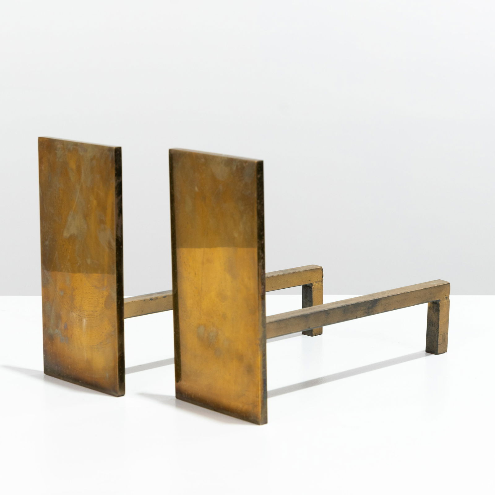 Gilt Bronze Modern Andirons (1 of 5)