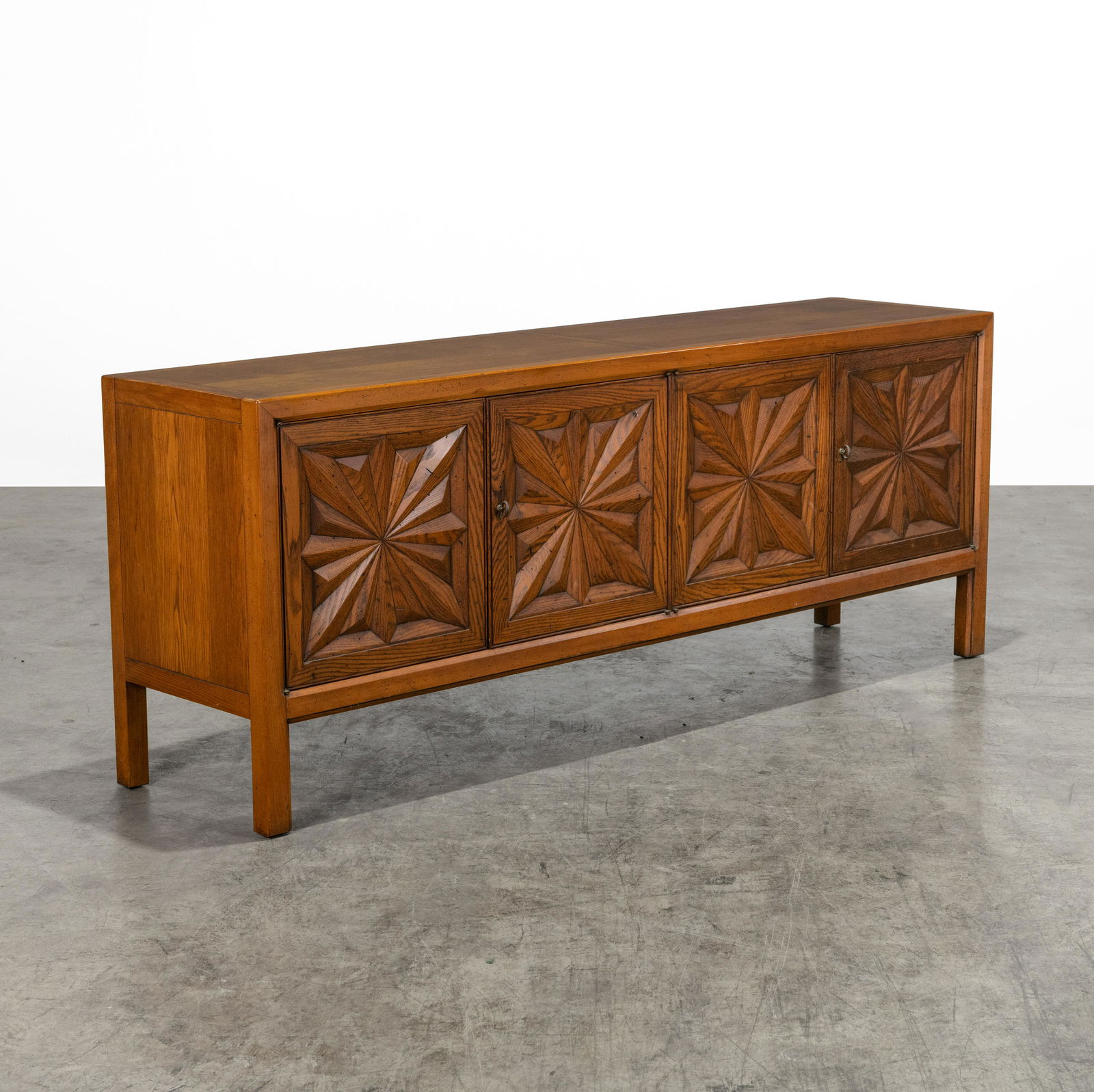 Geometric Oak Credenza (1 of 5)