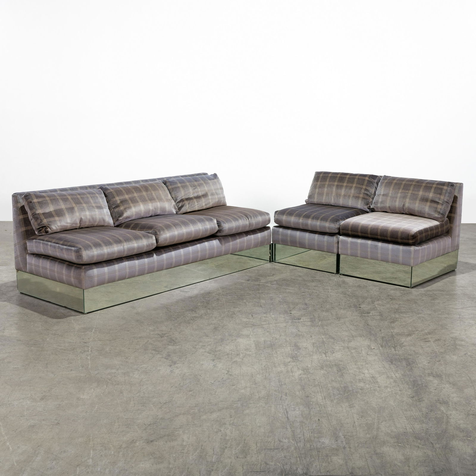 Mirrored Sectional Sofa (1 of 8)