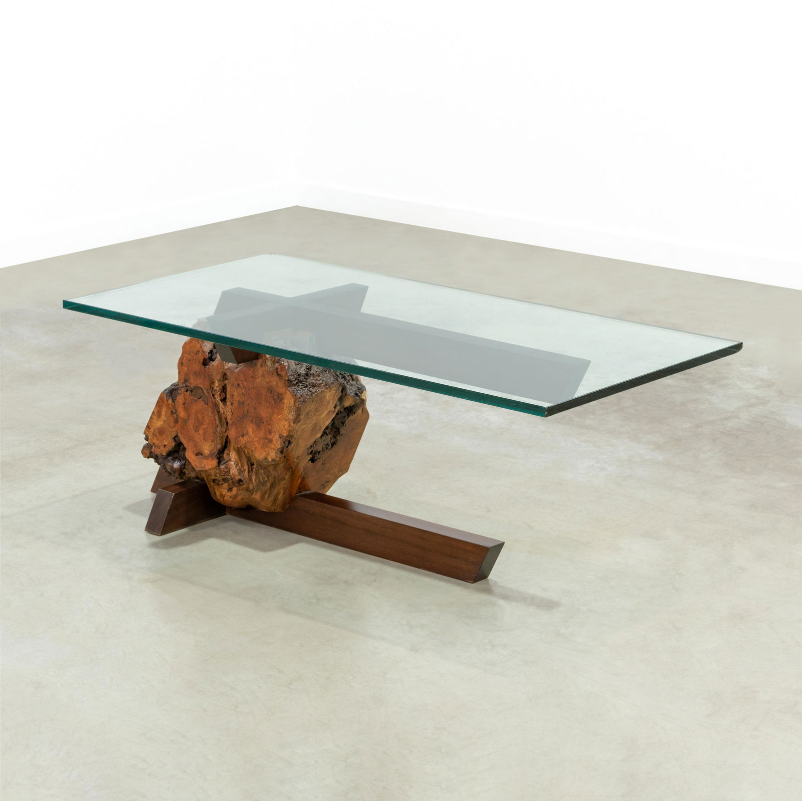 Burl Cruciform Coffee Table (1 of 8)