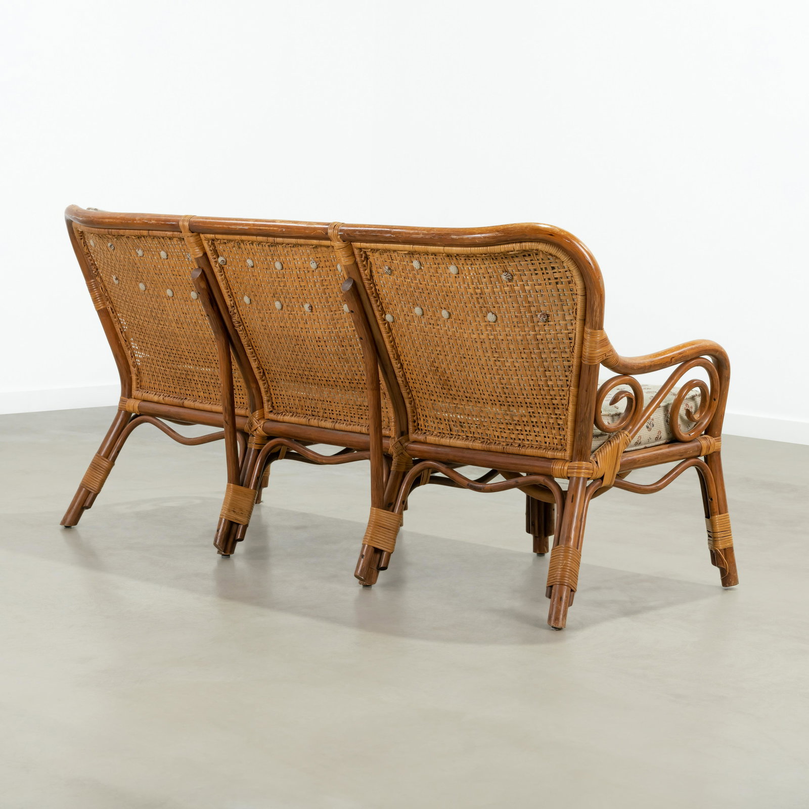 Bent Rattan Settee (1 of 10)