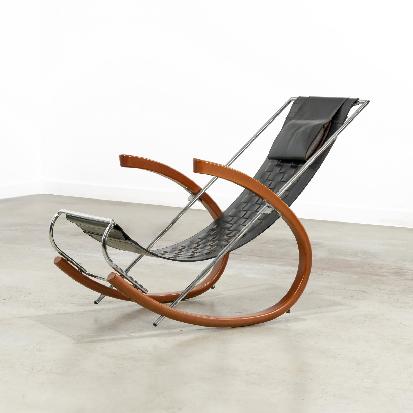 Elio di Franco - Donna Chair: A "Donna" chair by Elio di Franco for Zanotta, Italy. Embossed on back of headrest. 31.5 x 22.5 x 44 . Measurements are in inches. (Height x Width x Depth)