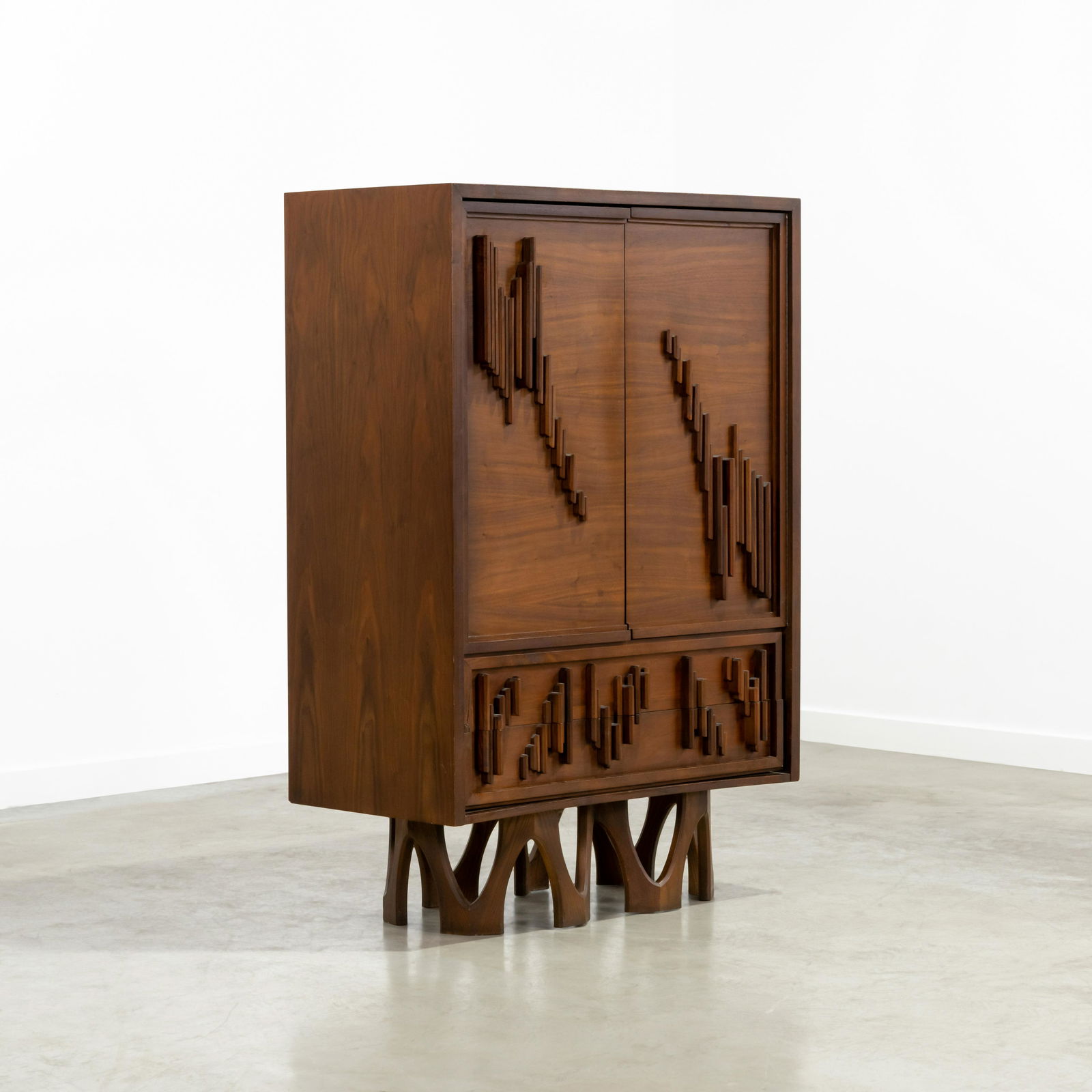 Brutalist Walnut Cabinet (1 of 10)