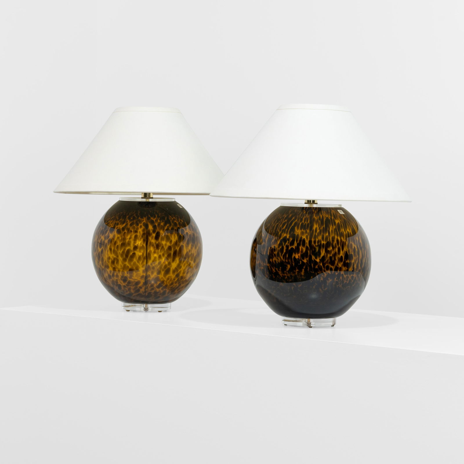 Faux Tortoise Glass Lamps (1 of 8)