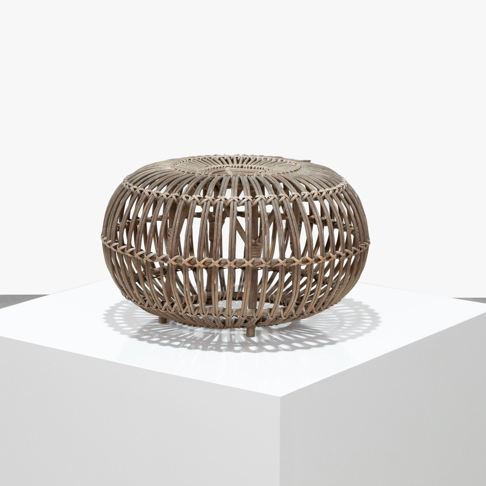 Franco Albini (Attr.) - Rattan Ottoman (1 of 3)