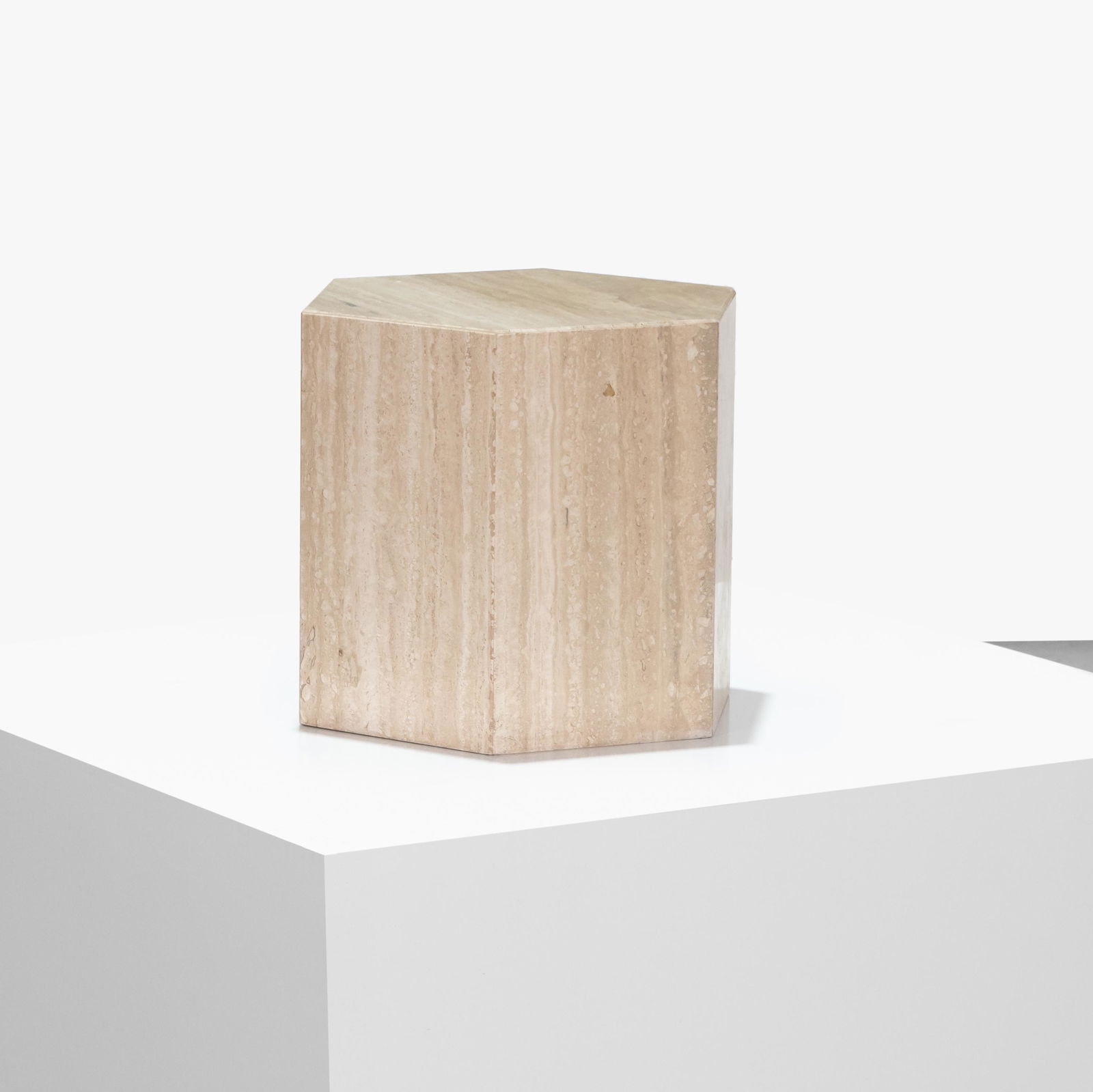 Travertine Hexagonal Table (1 of 3)