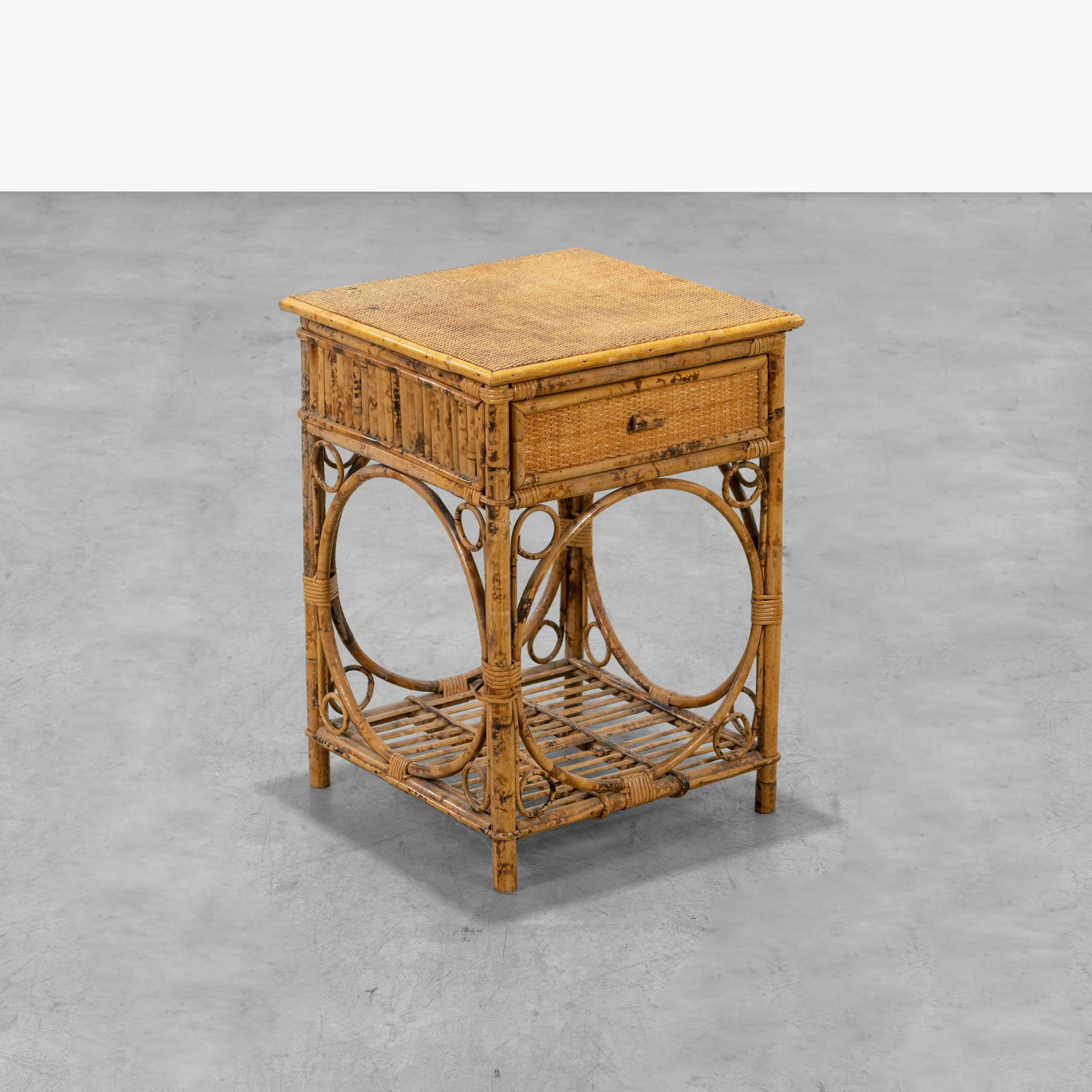 Rattan End Table (1 of 3)