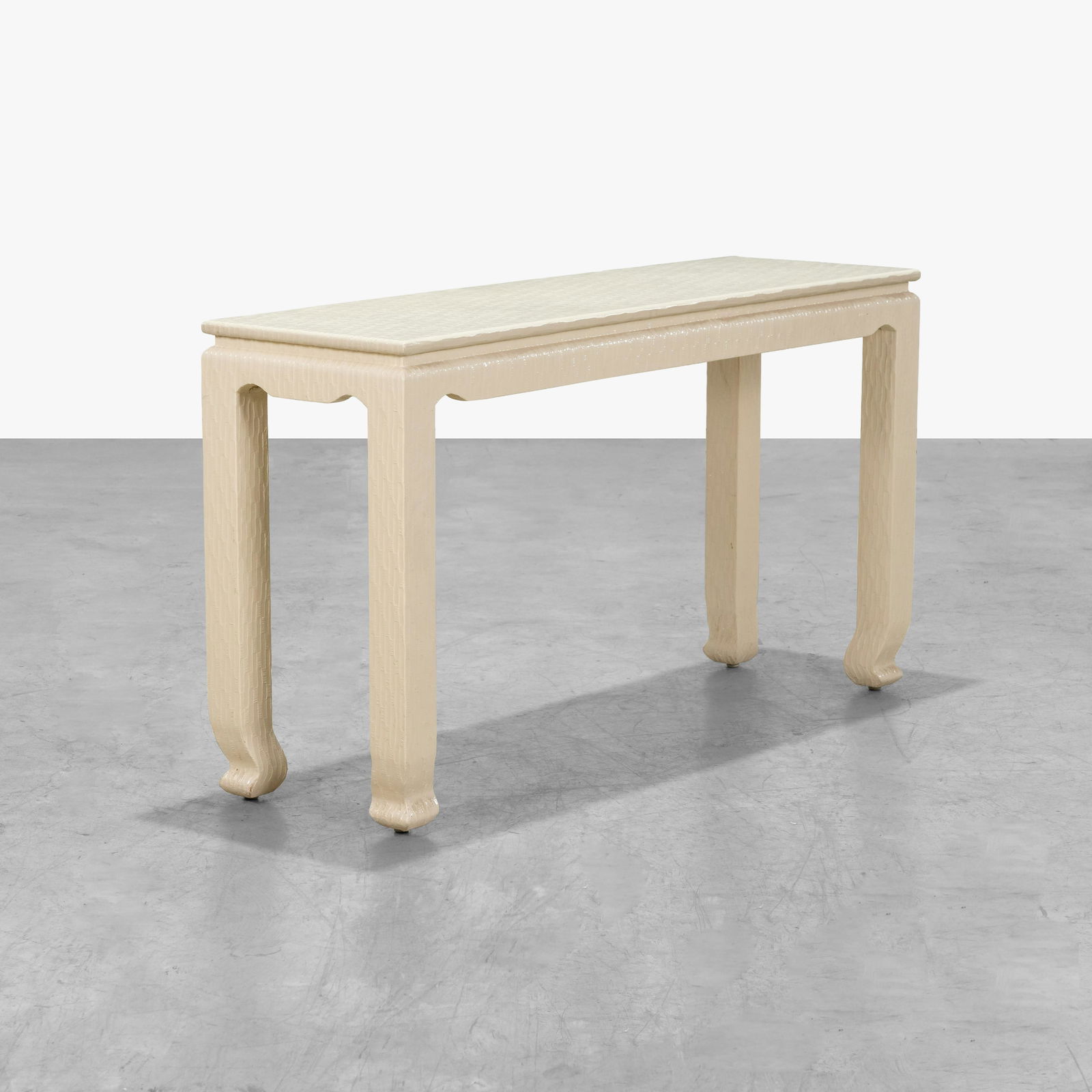 Linen Wrapped Console Table (1 of 8)