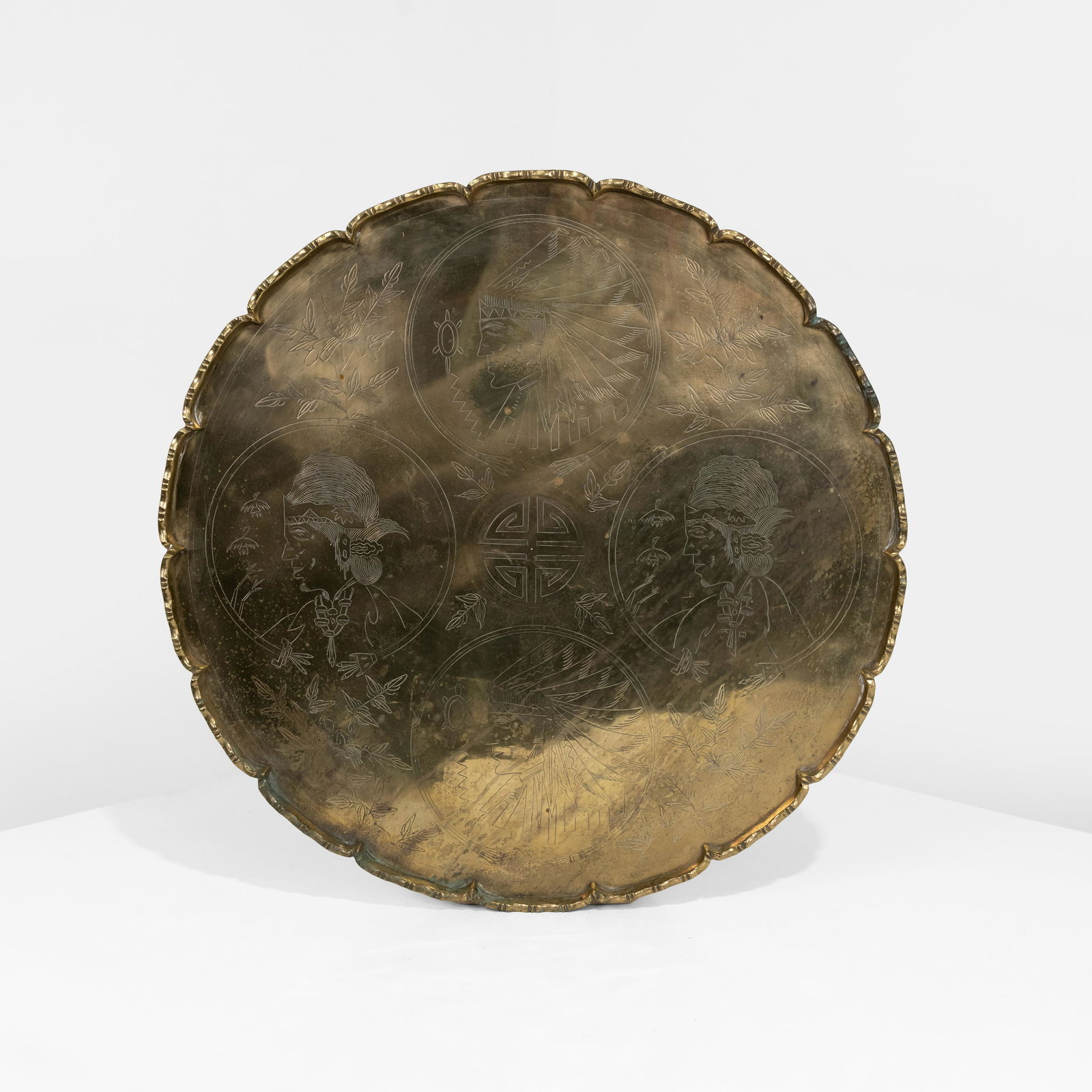 Brass Native American Tray (1 of 6)