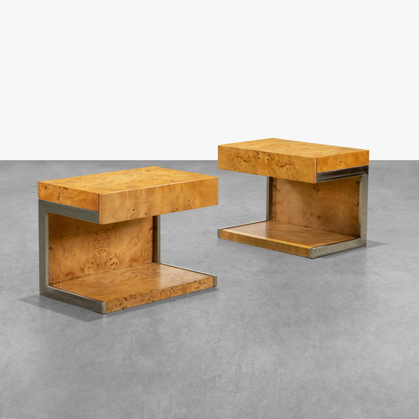 Milo Baughman (After) - Burl Nightstands (1 of 9)
