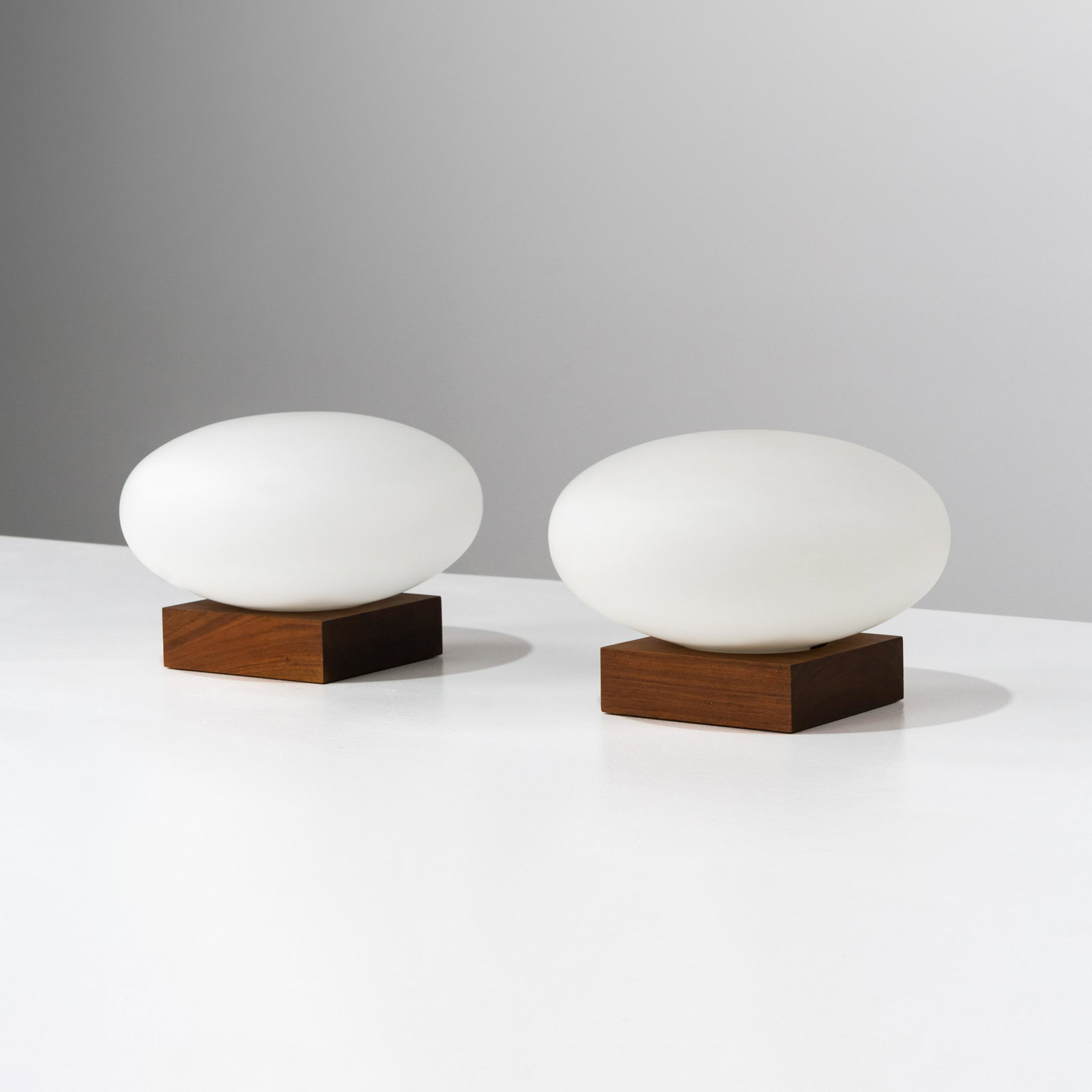 Laurel Lamp Co. (Attr.) - Walnut Mushroom Lamps (1 of 5)
