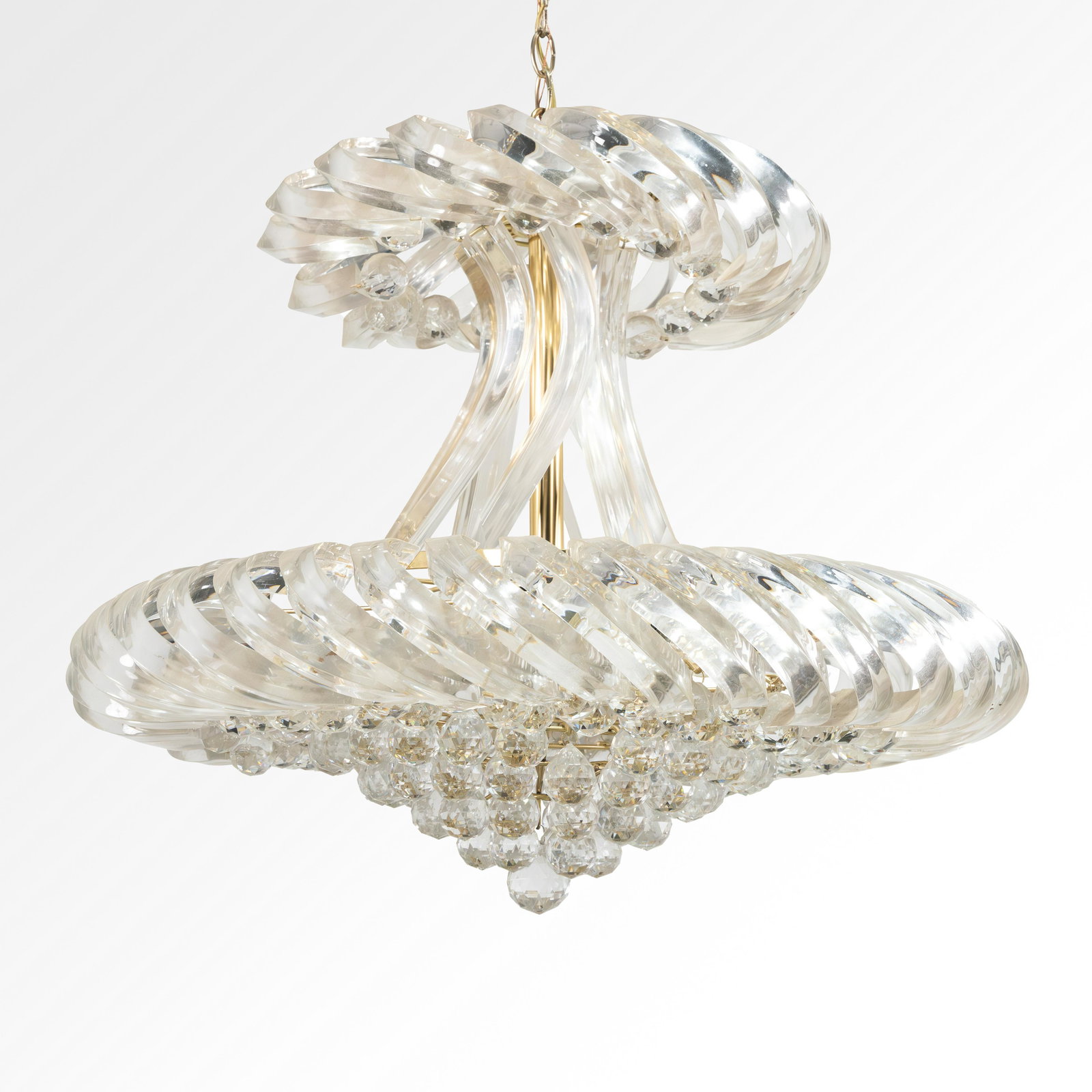 Bent Lucite Chandelier (1 of 7)