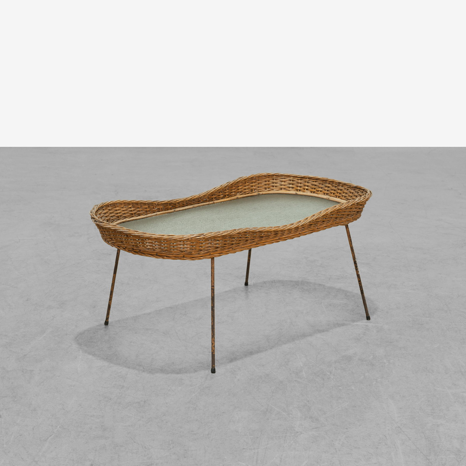 Wicker & Iron Coffee Table (1 of 7)