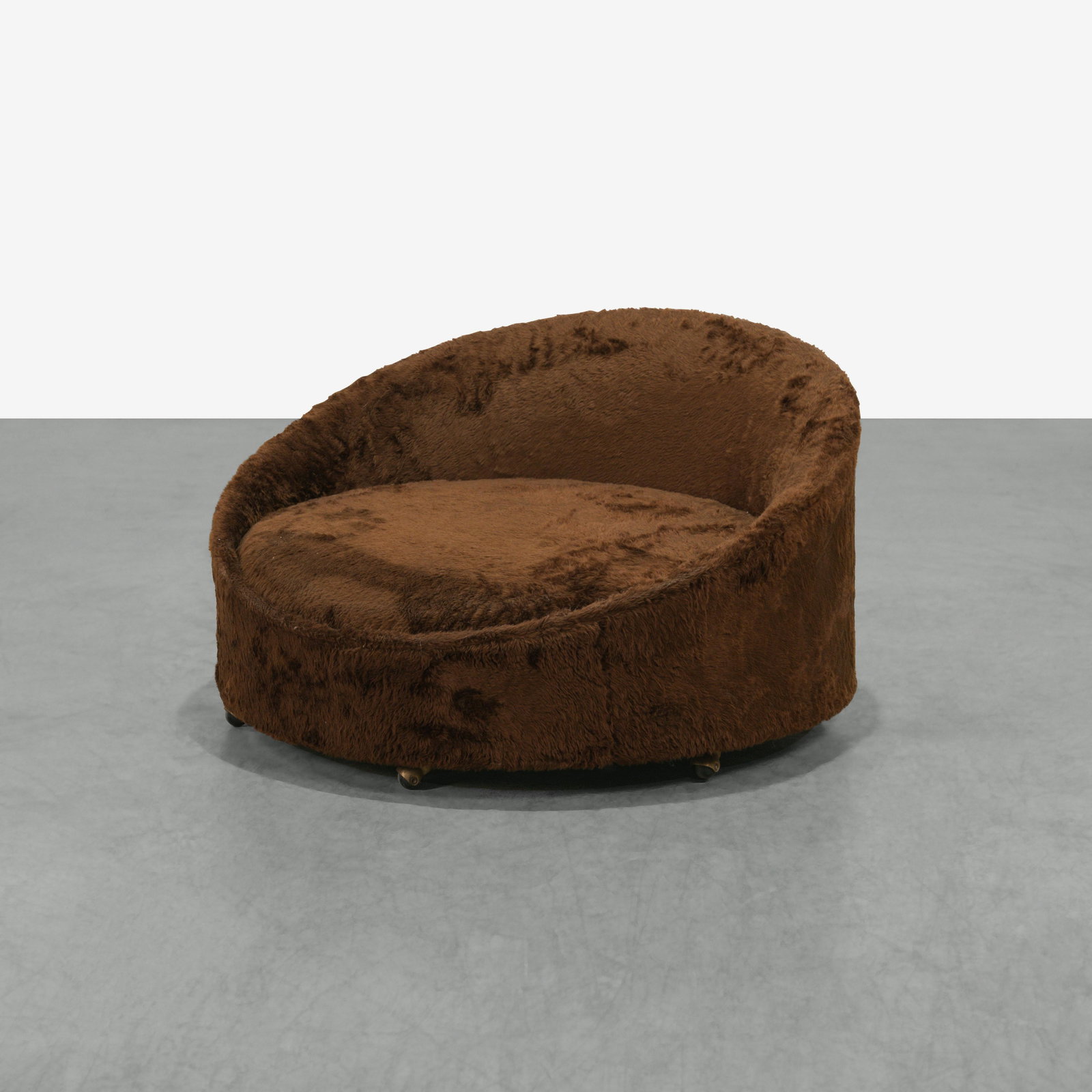 Adrian Pearsall - Satellite Chair: A vintage 'Satellite' chair by Adrian Pearsall. The chair sits on casters. 26 x 43 x 48 . Measurements are in inches. (Height x Width x Depth)