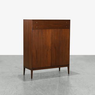 Richard Artschwager - High Chest: A vintage walnut high chest by Richard Artschwager. 56 x 42 x 18.5 . Measurements are in inches. (Height x Width x Depth)